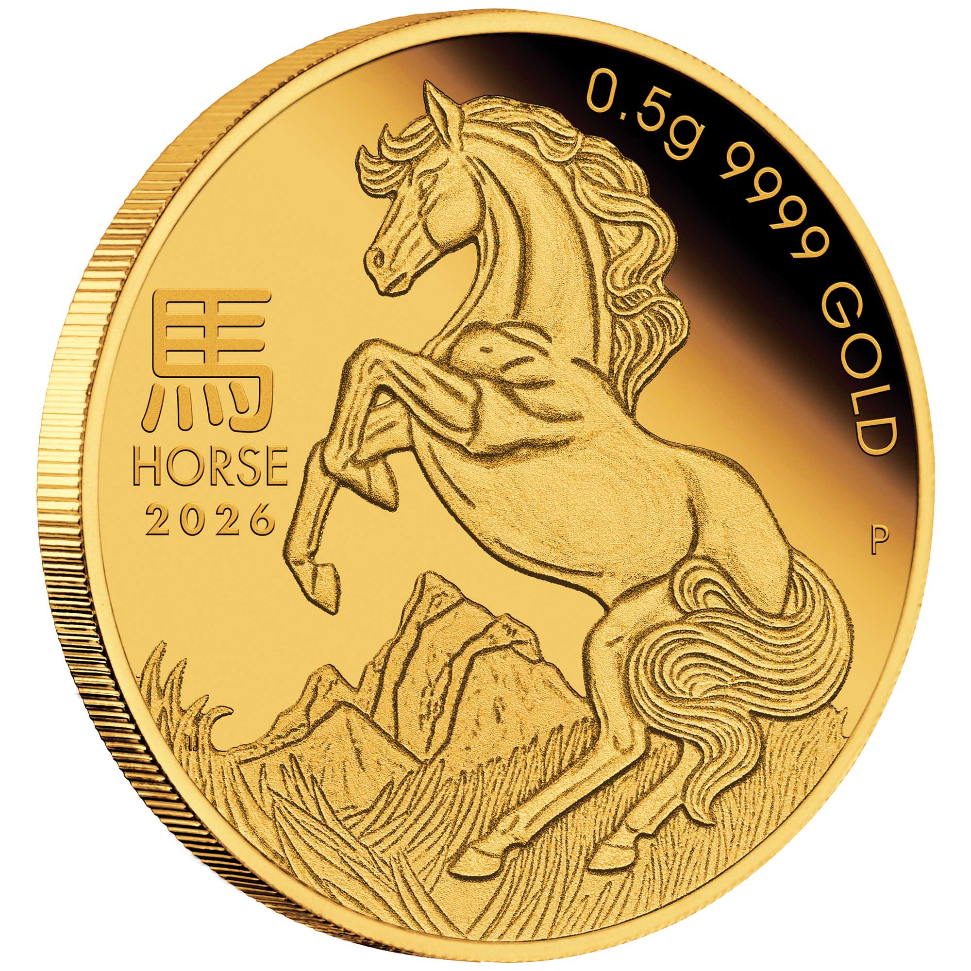 Australian Lunar Series III 2026 Year of the Horse 0.5g Gold Proof Coin in Card - Image 2
