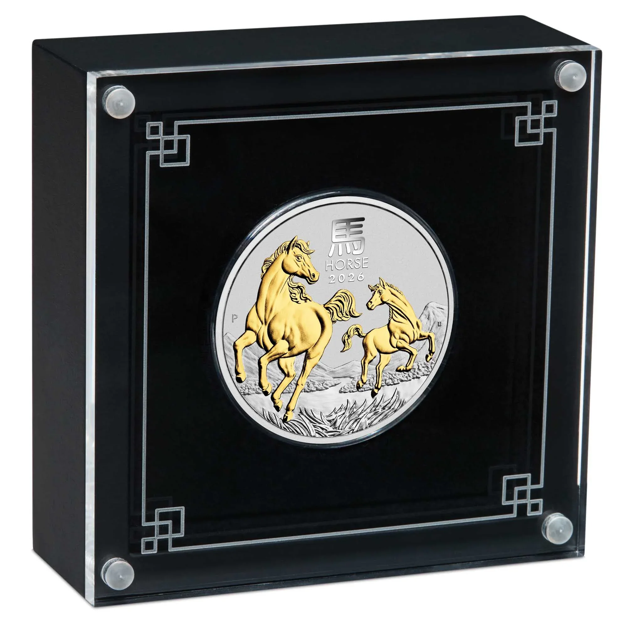Australian Lunar Series III 2026 Year of the Horse 1oz Silver Gilded Coin - Image 3