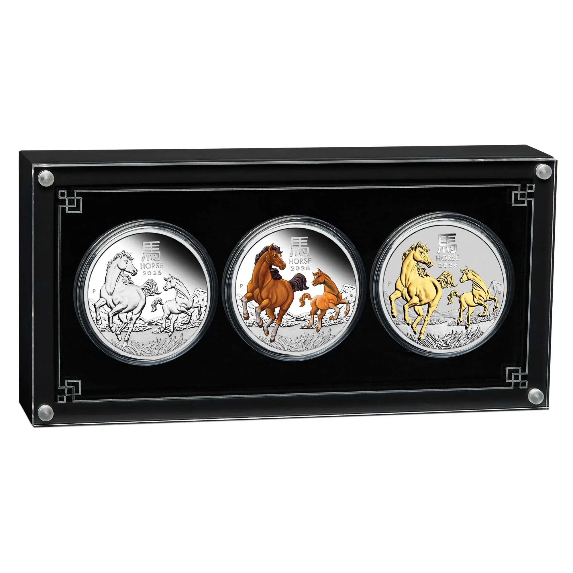 Australian Lunar Series III 2026 Year of the Horse 1oz Silver Trio