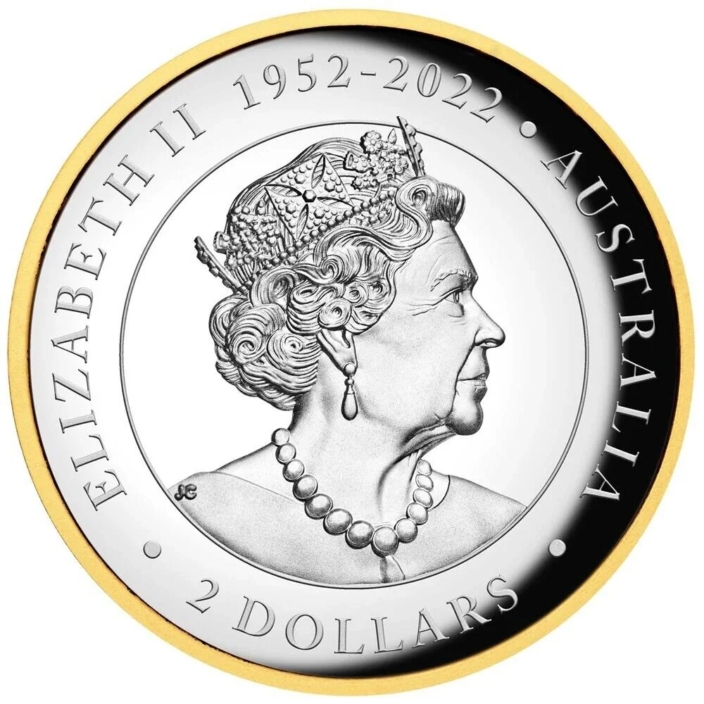 Australian Wedge-tailed Eagle 2023 2oz Silver Proof High Relief Gilded Coin - Image 2