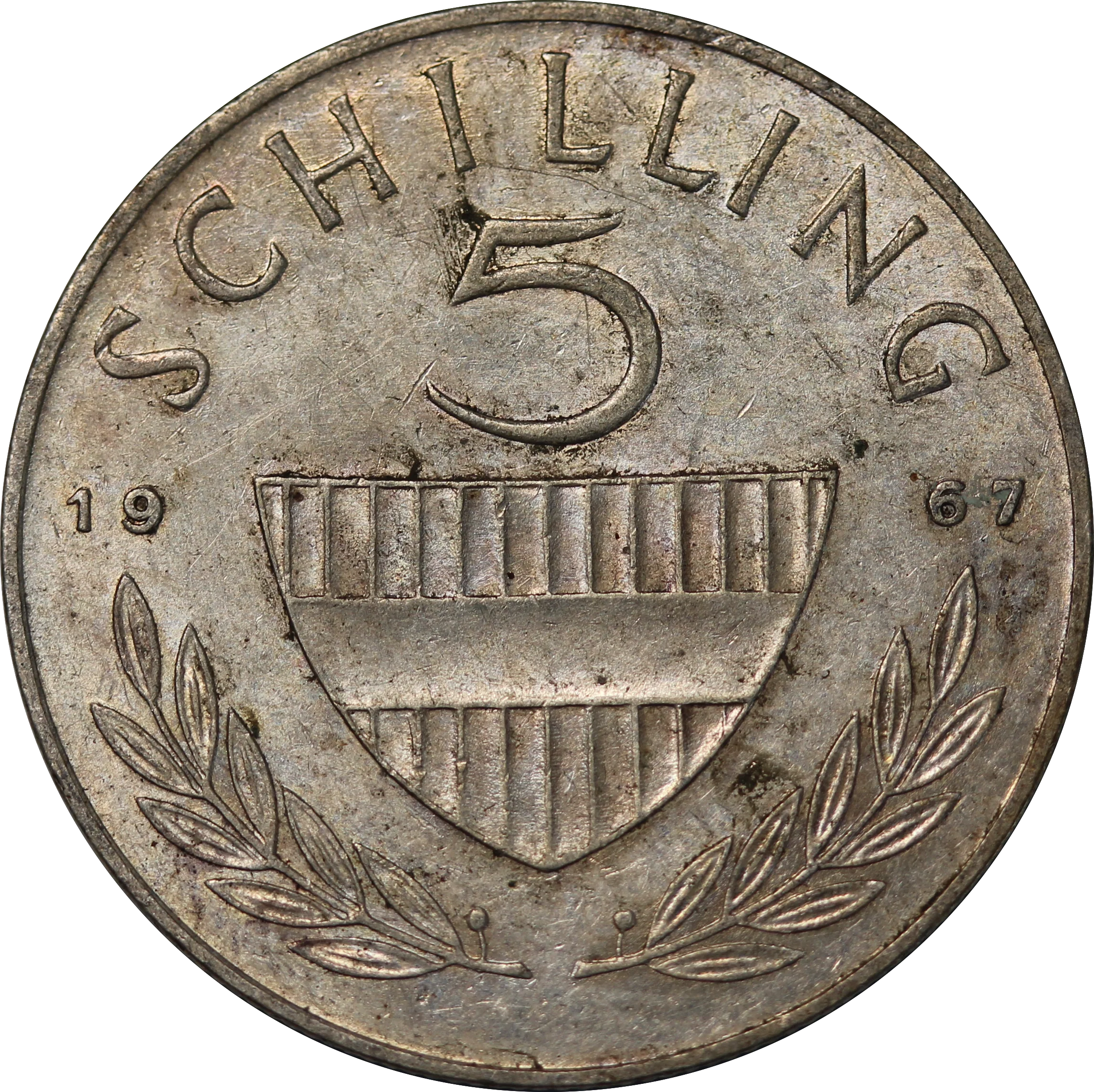 Austria 1967 5 Schilling gVF - Image 2