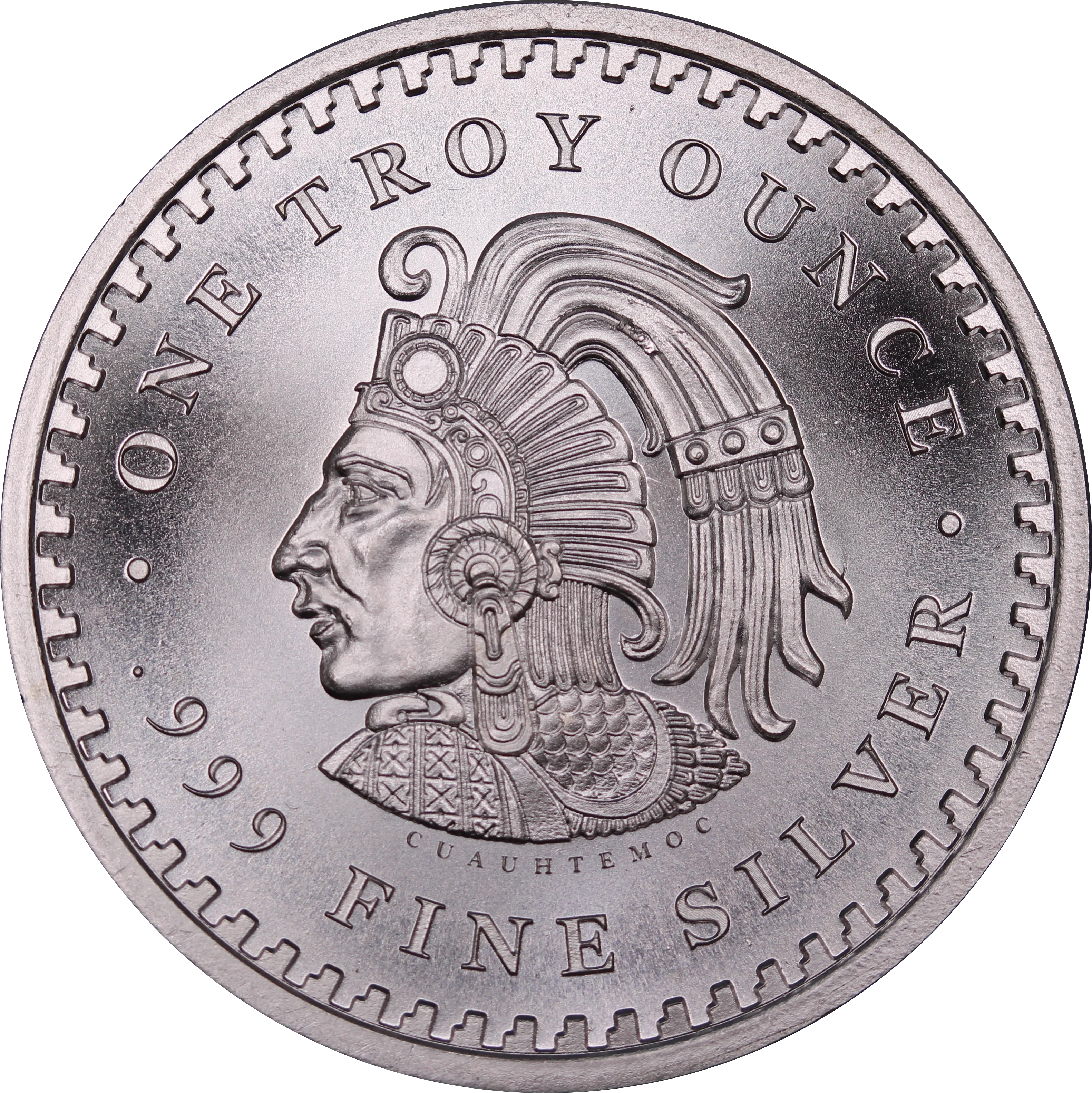 Aztec Calendar 1oz Silver Round - Image 2