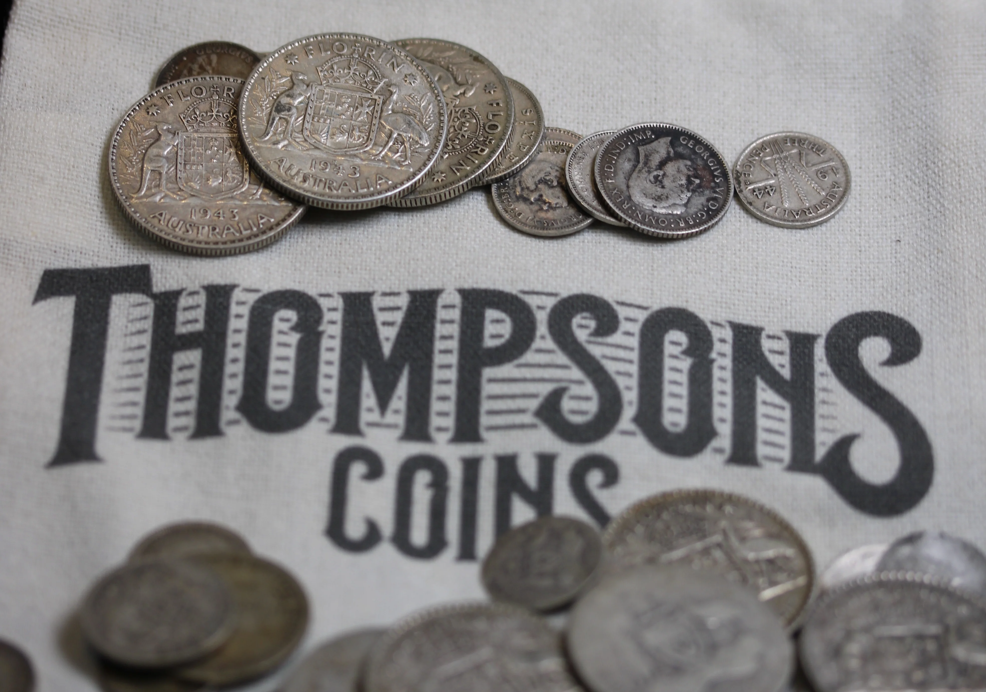 Bag of Unsorted Pre 1946 Australian Silver Coins - 250 grams (92.5% Silver) - Image 2