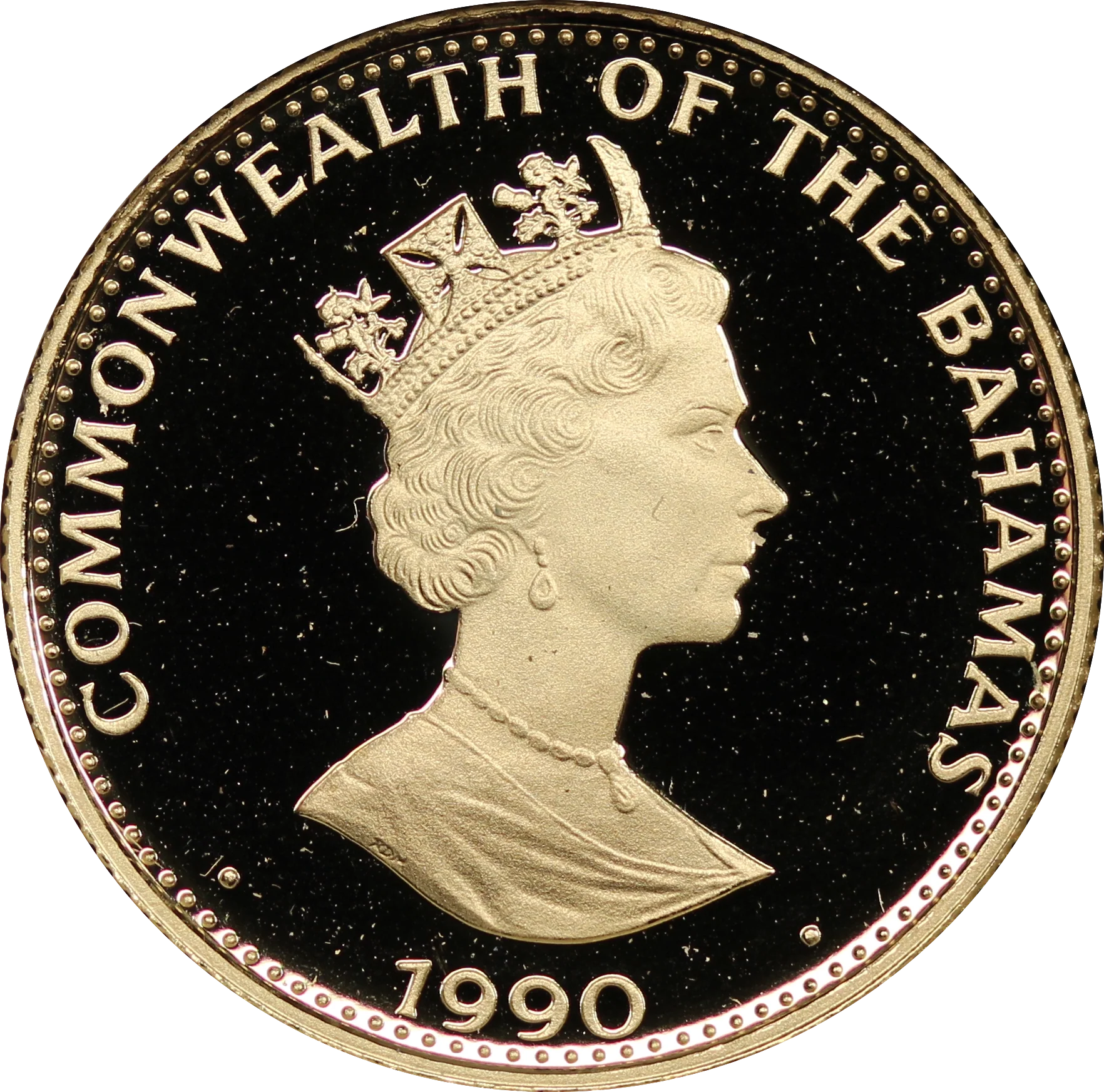 Bahamas Gold $100 Dollars Discovery of the New World - Christopher Columbus Coin - Image 2