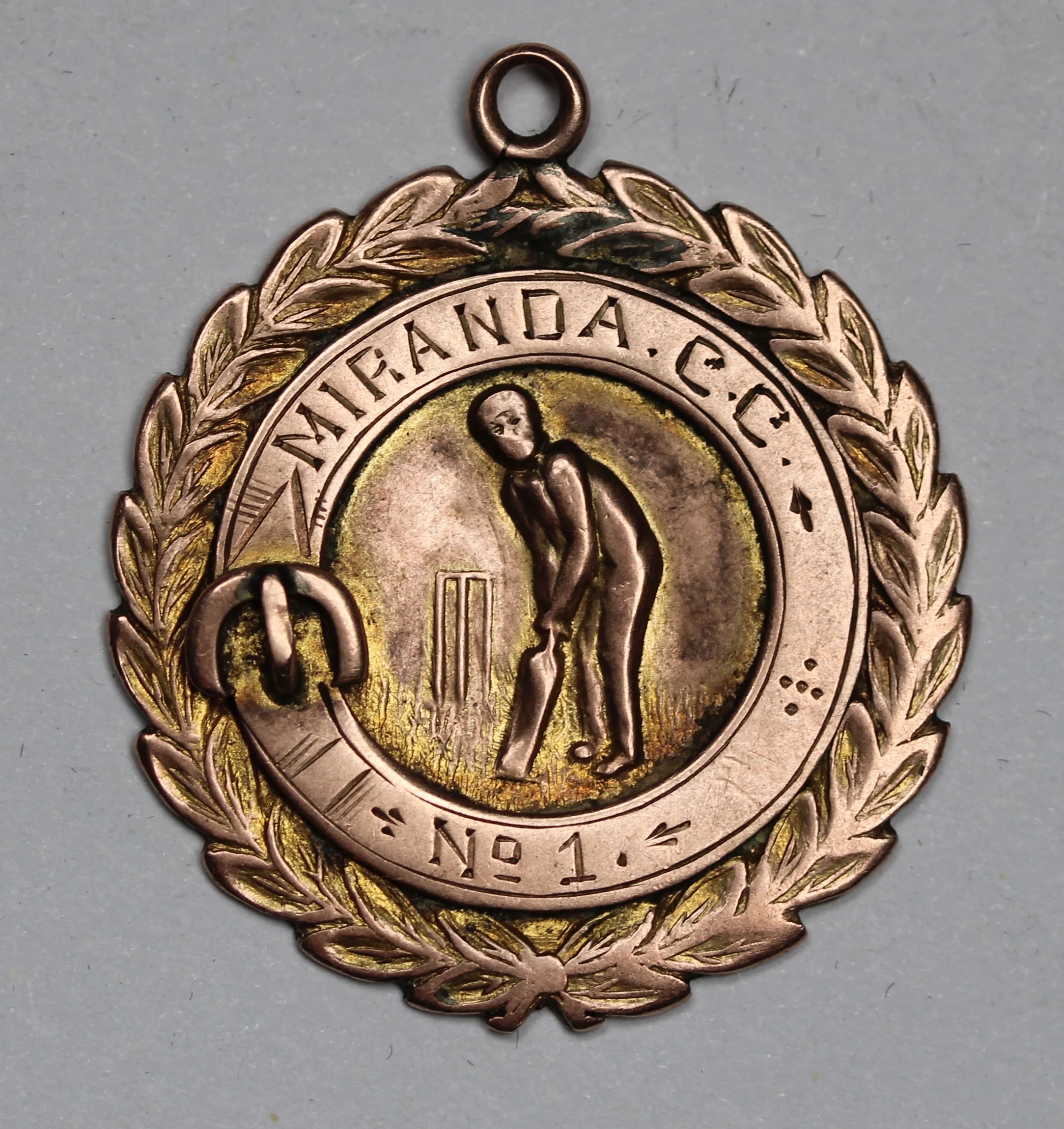 Batting Average 6.27g 9ct Gold Medal Award