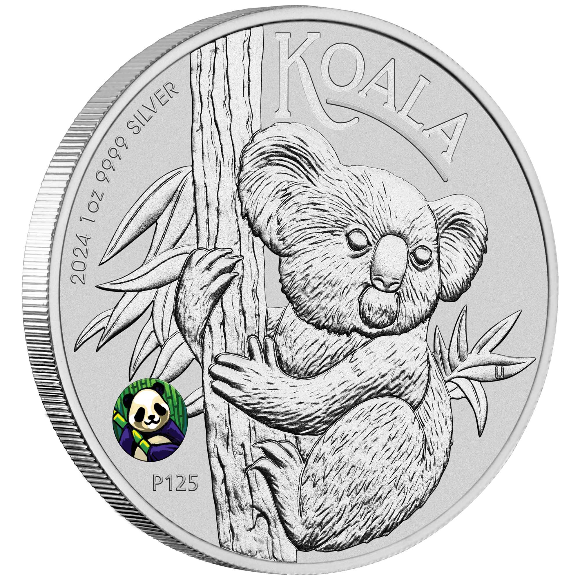 BICE Australian Koala with Panda Privy 2024 1oz Silver Coin - Image 2