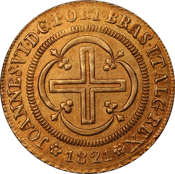 1821 Brazil João VI Gold 4000 Réis Coin EF - Image 2