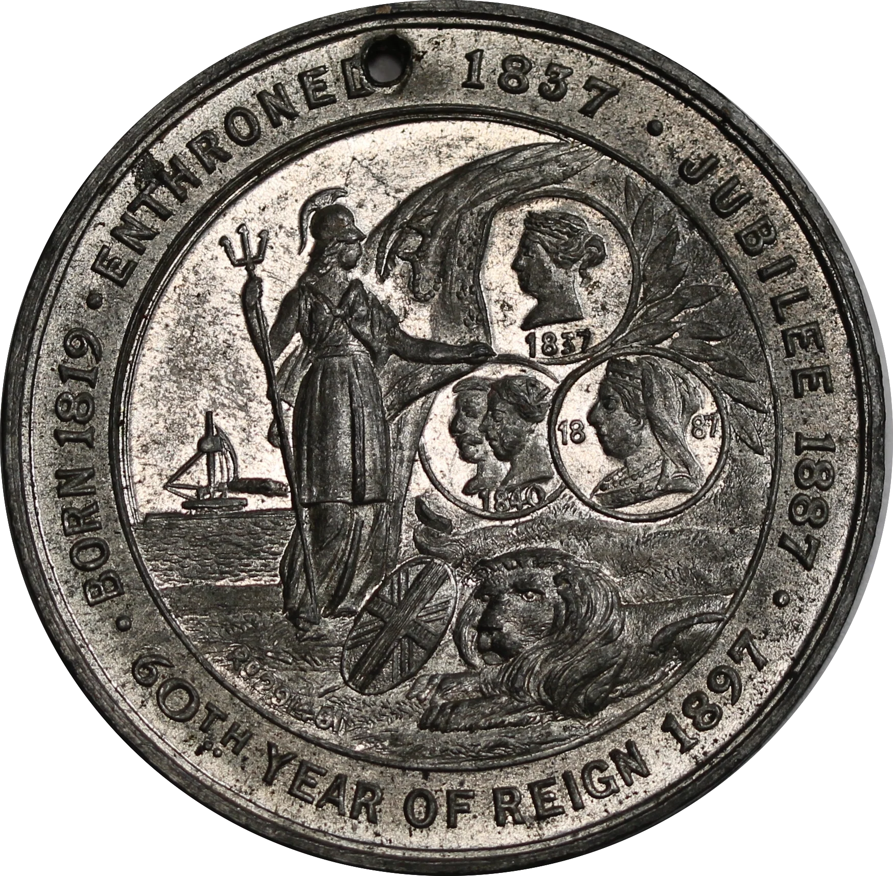 British Empire 1837-1897 Queen Victoria Diamond Jubilee Medal