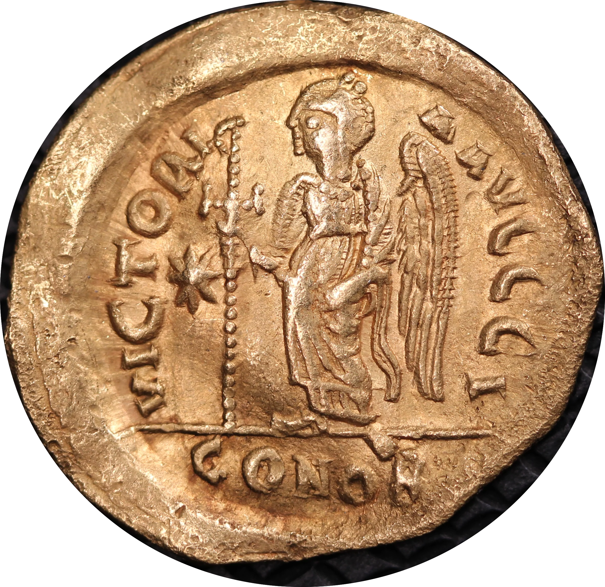 Byzantine Anastasius I Gold Solidus Coin aEF 491-518AD - Image 2