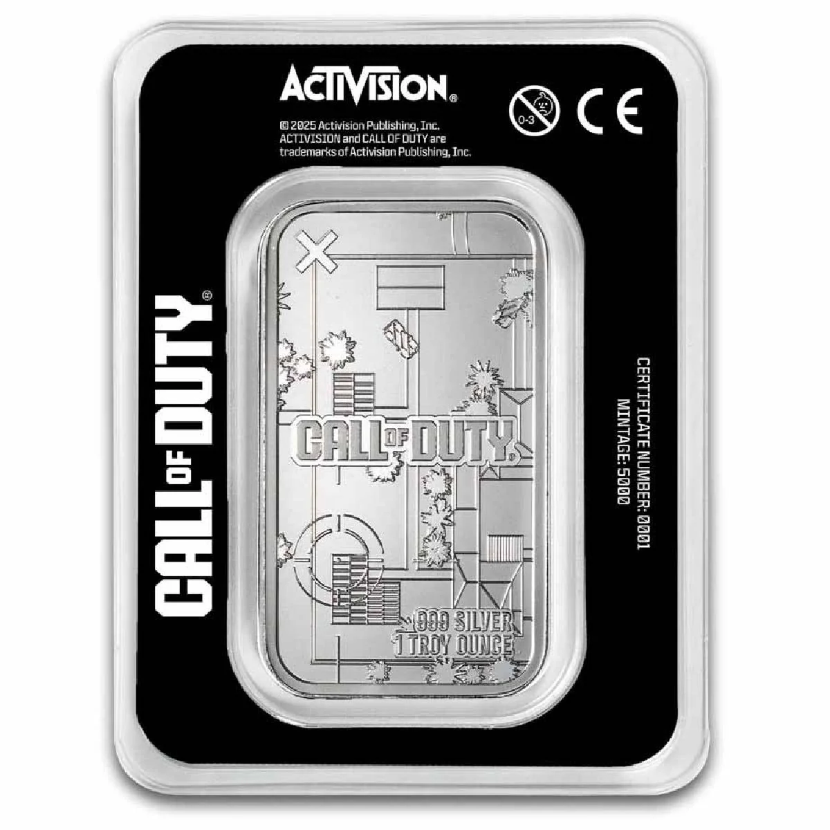Call of Duty Gingerbread Ghost 1 oz Pure Silver Colorized Bar – PAMP Suisse - Image 2
