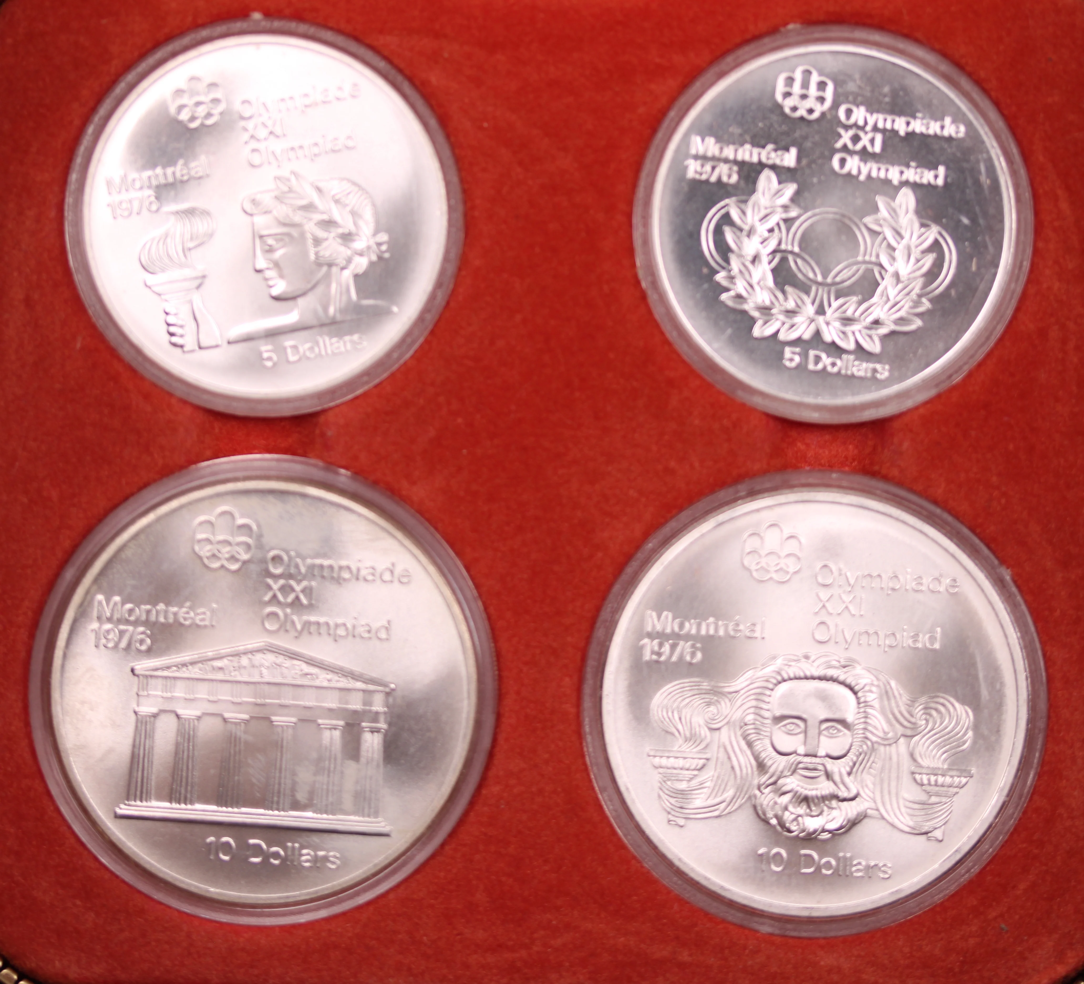 Canada 1976 Montreal Olympic 4 Coin Silver Set