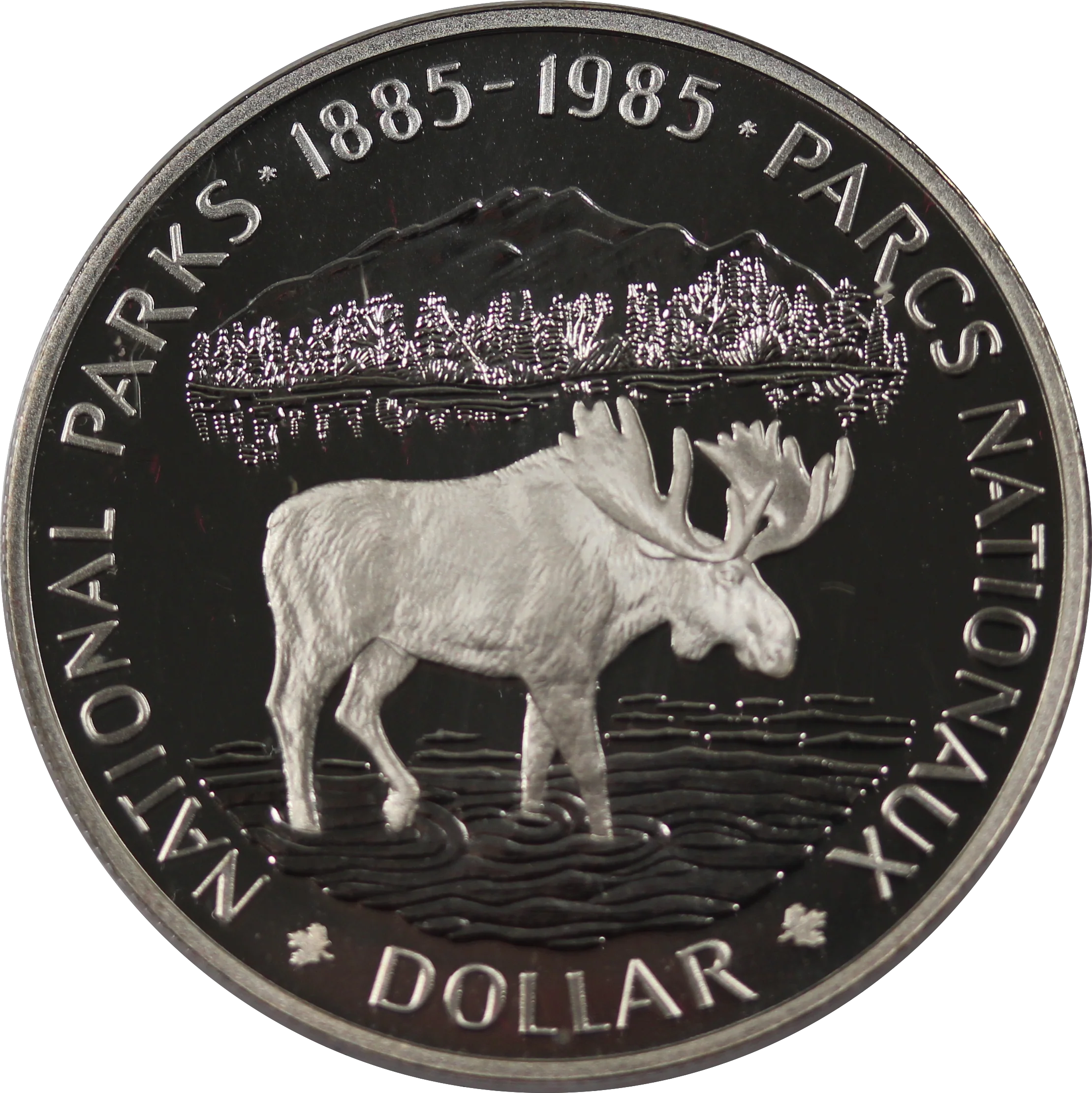 Canada 1985 National Parks Silver Dollar Coin
