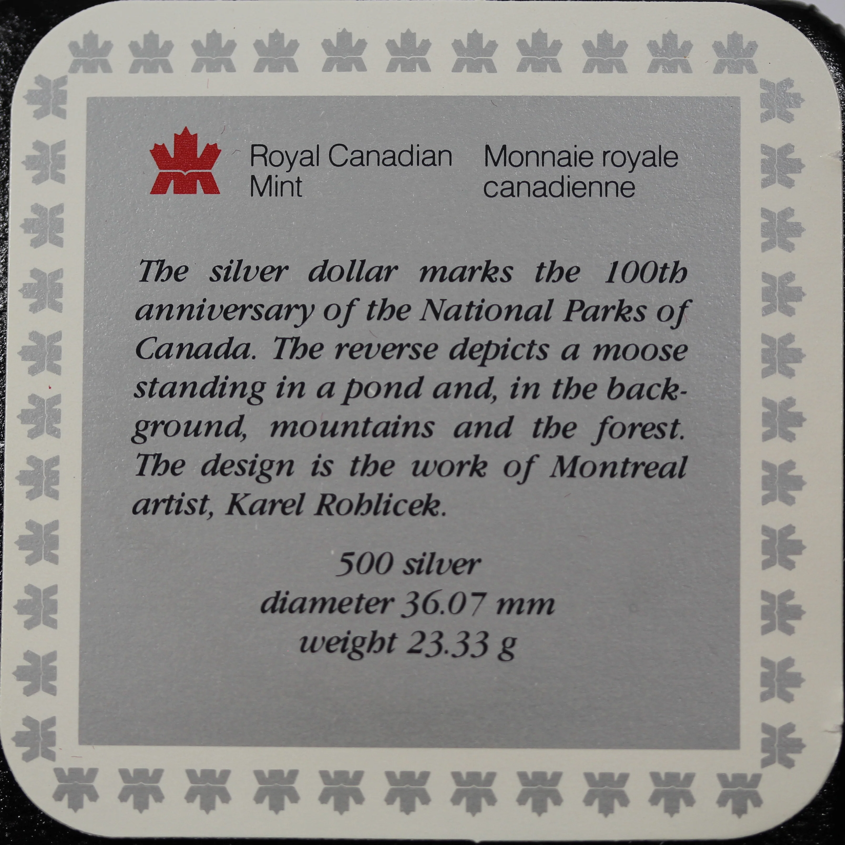 Canada 1985 National Parks Silver Dollar Coin - Image 3