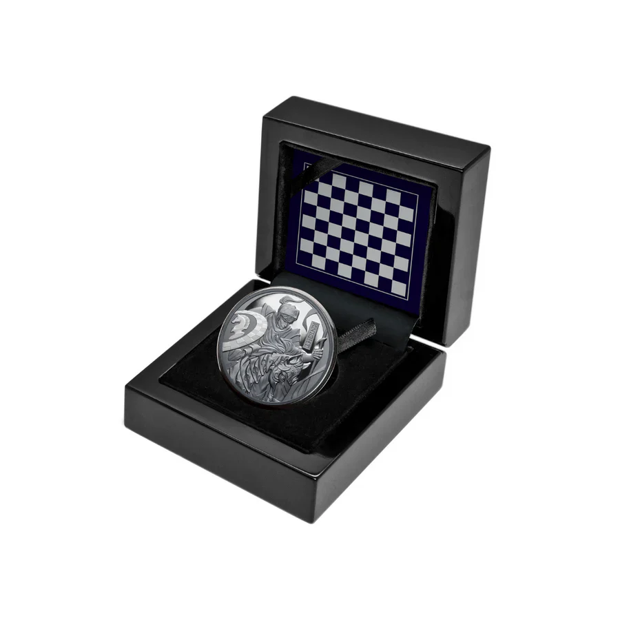 Chess Knight 2024 $1 1oz Silver Black Proof - Image 3