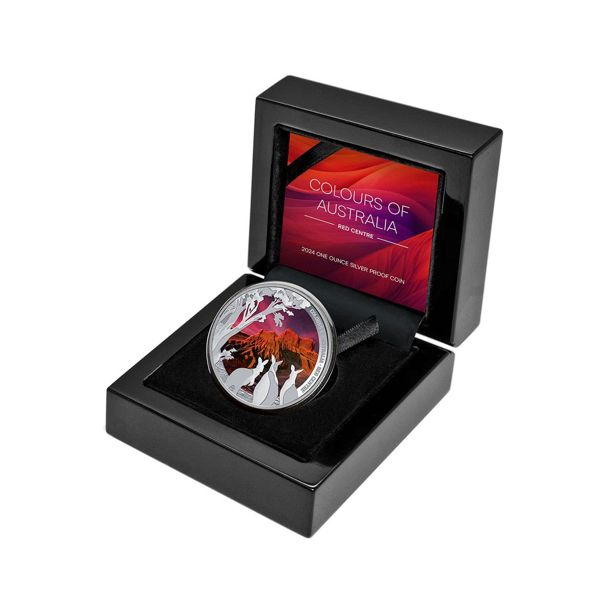 Colours of Australia 2024 $1 Red Centre 1oz Silver Proof Coin - Image 3