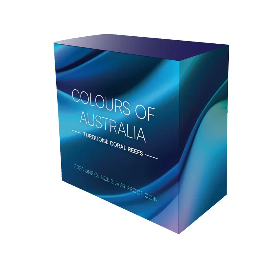 Colours of Australia 2024 $1 Turquoise Coral Reefs 1oz Silver Proof Coin - Image 4