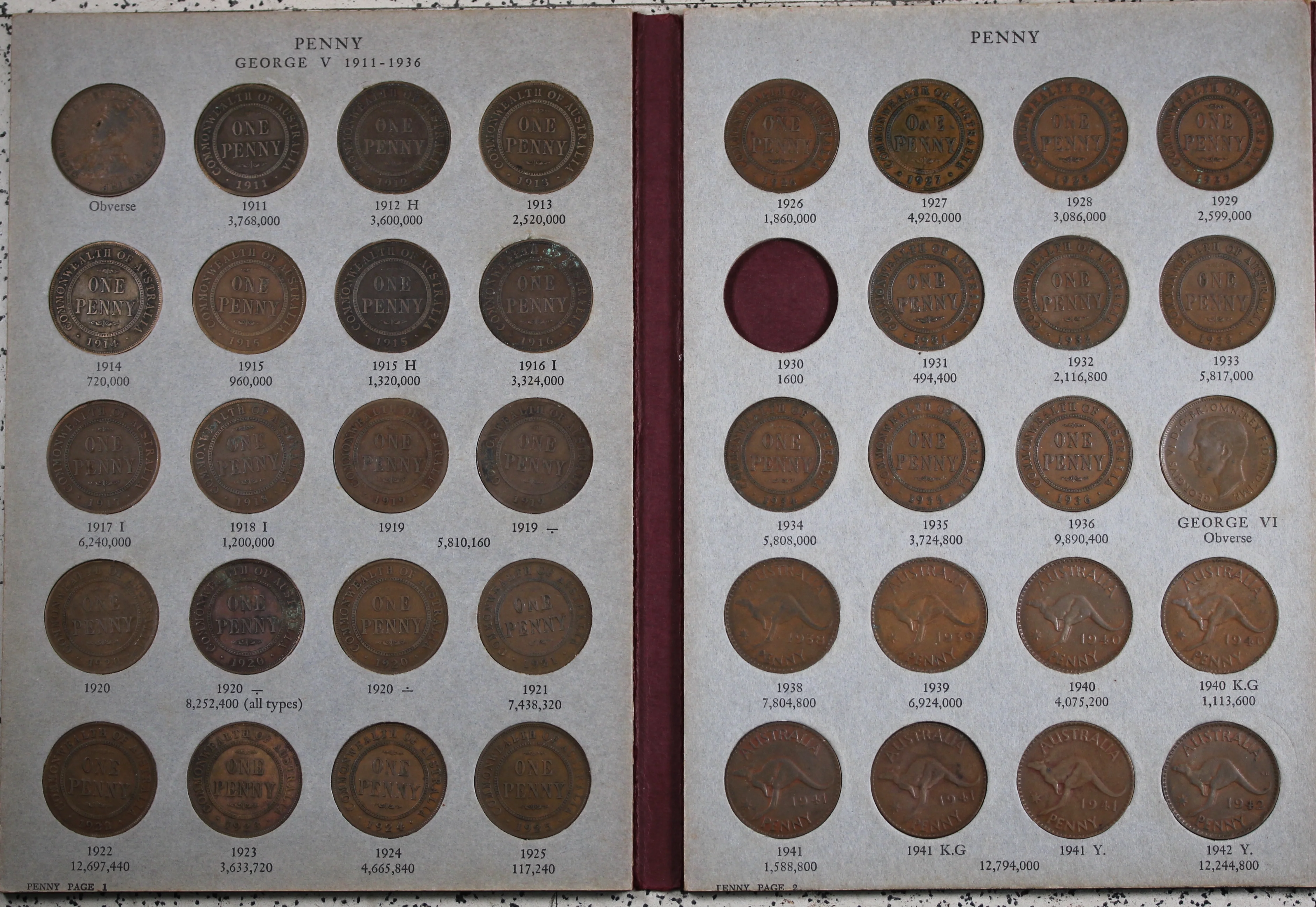 Complete Penny Collection in Album (Missing 1930) - Image 2