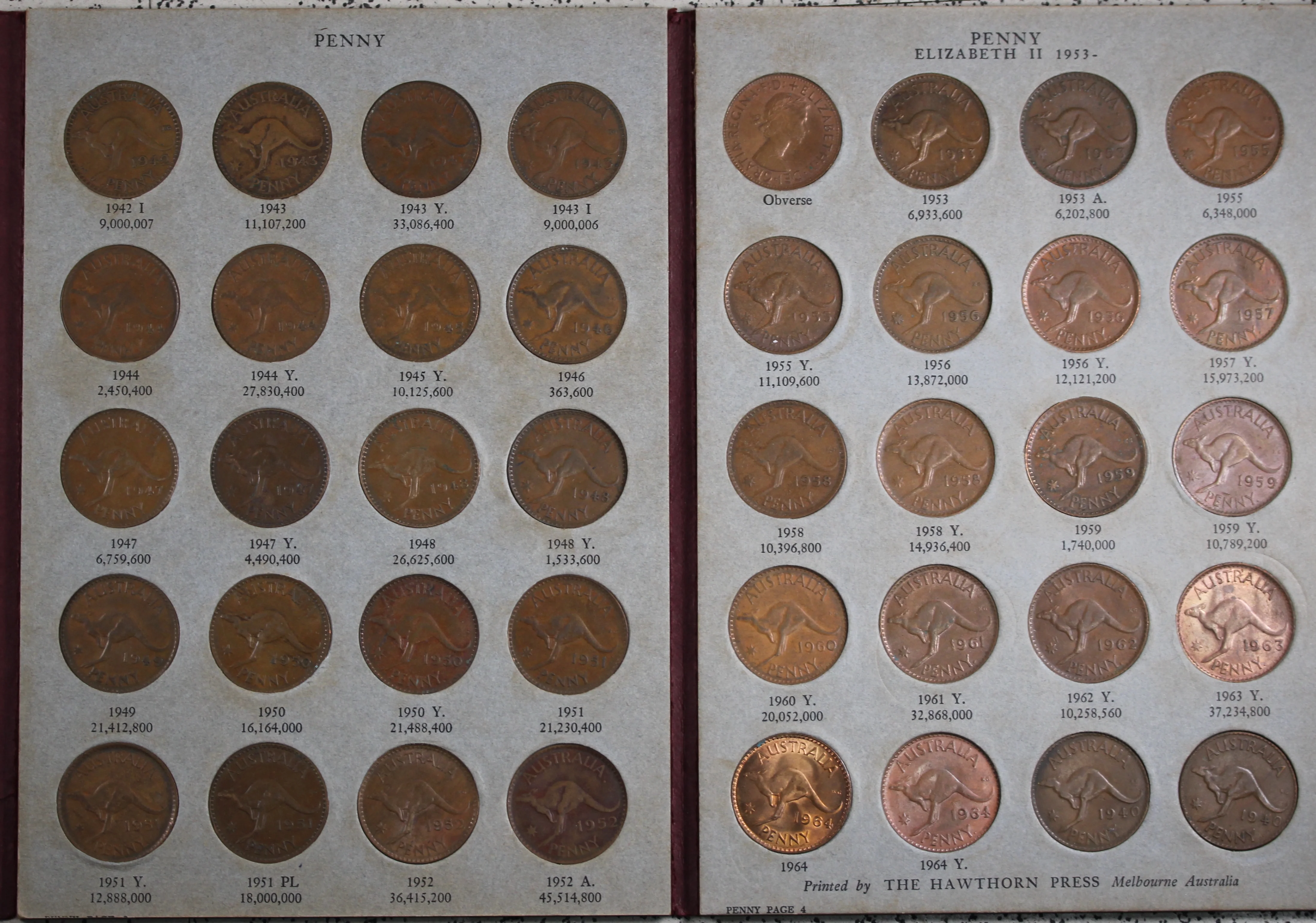 Complete Penny Collection in Album (Missing 1930) - Image 3