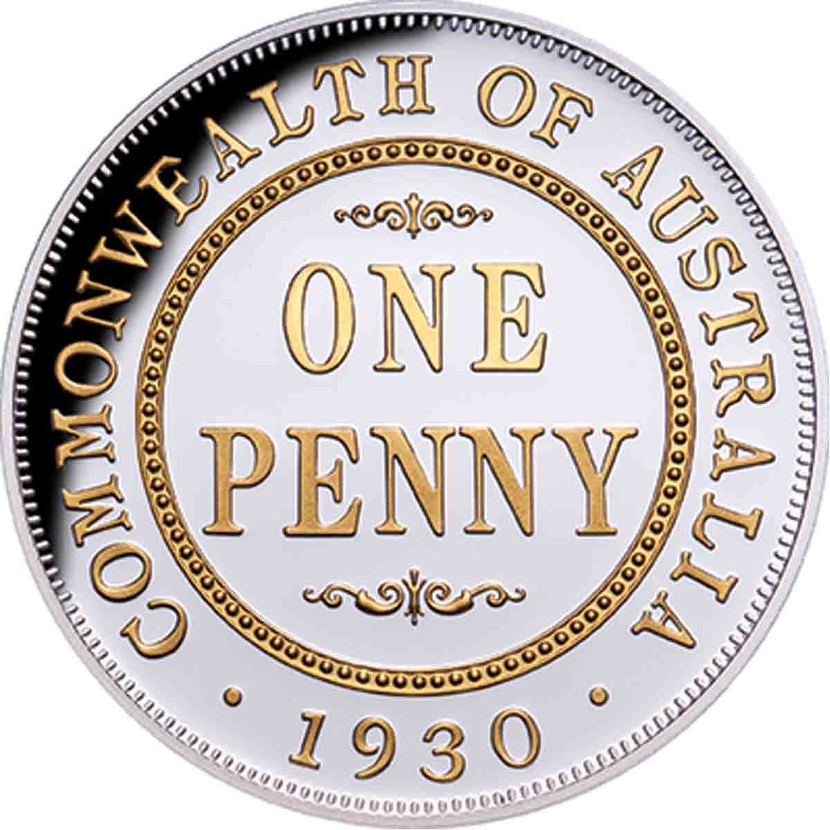 2020 1930 Penny 90th Anniversary $1 Gilded 1oz Silver Proof Coin - Image 2