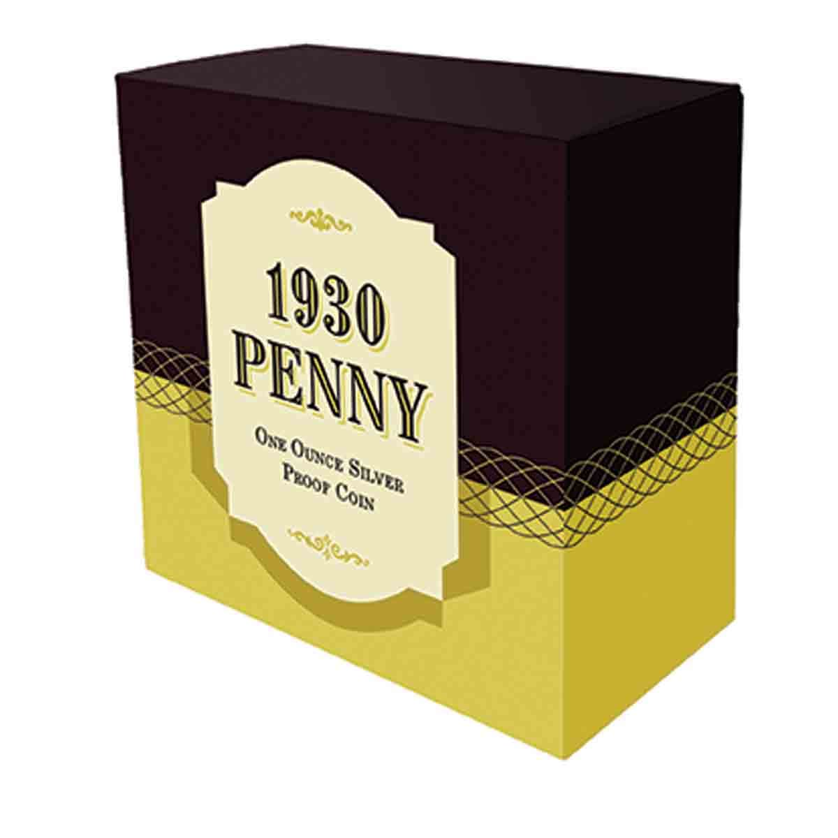 2020 1930 Penny 90th Anniversary $1 Gilded 1oz Silver Proof Coin - Image 3