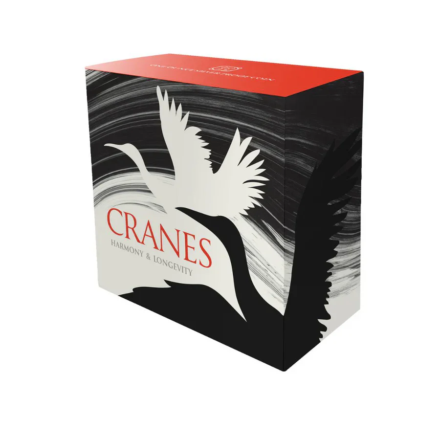 Cranes 2025 $1 Gold-plated 1oz Silver Proof Coin - Image 4