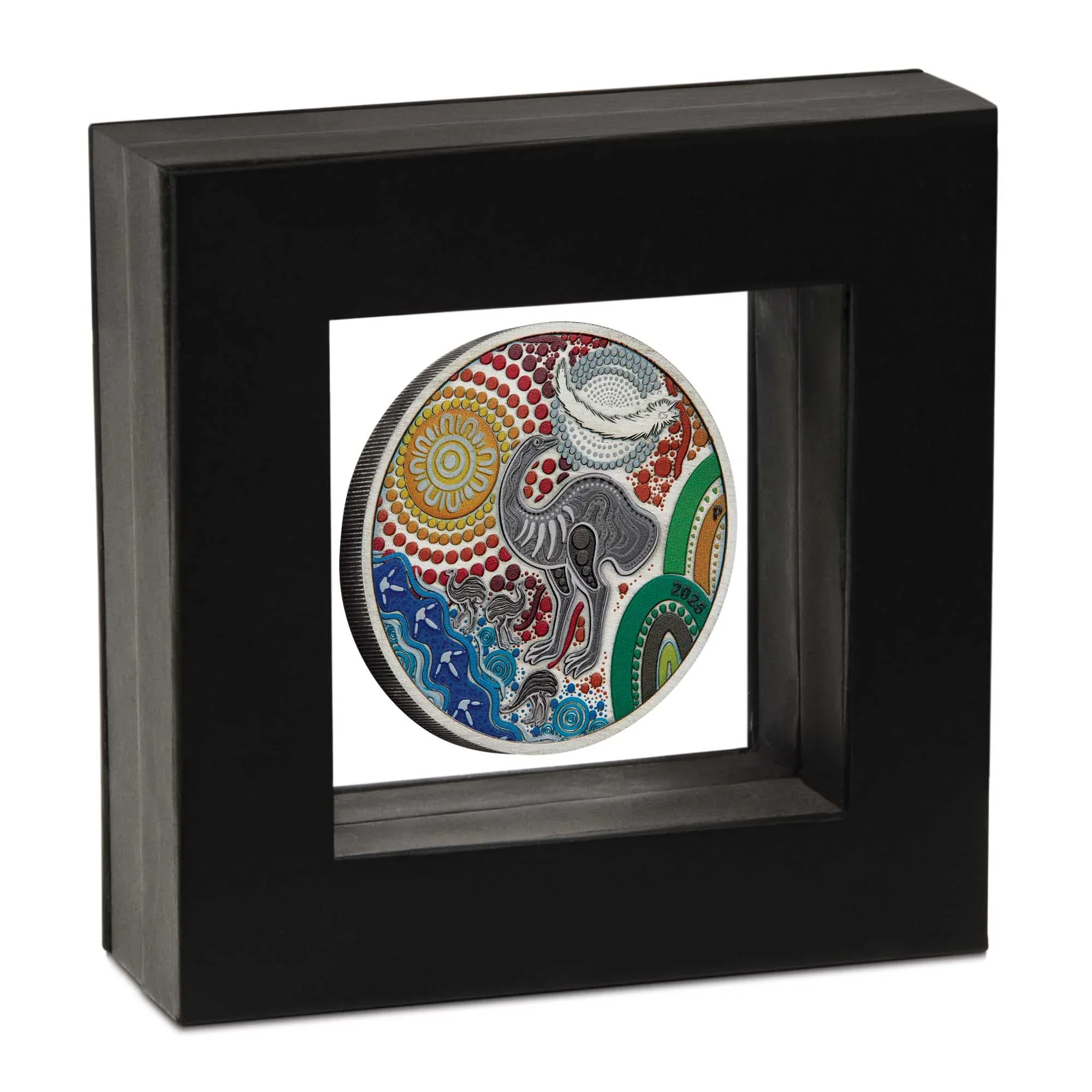 Emu Utingat 2025 2oz Silver Antiqued Coloured Coin - Image 3