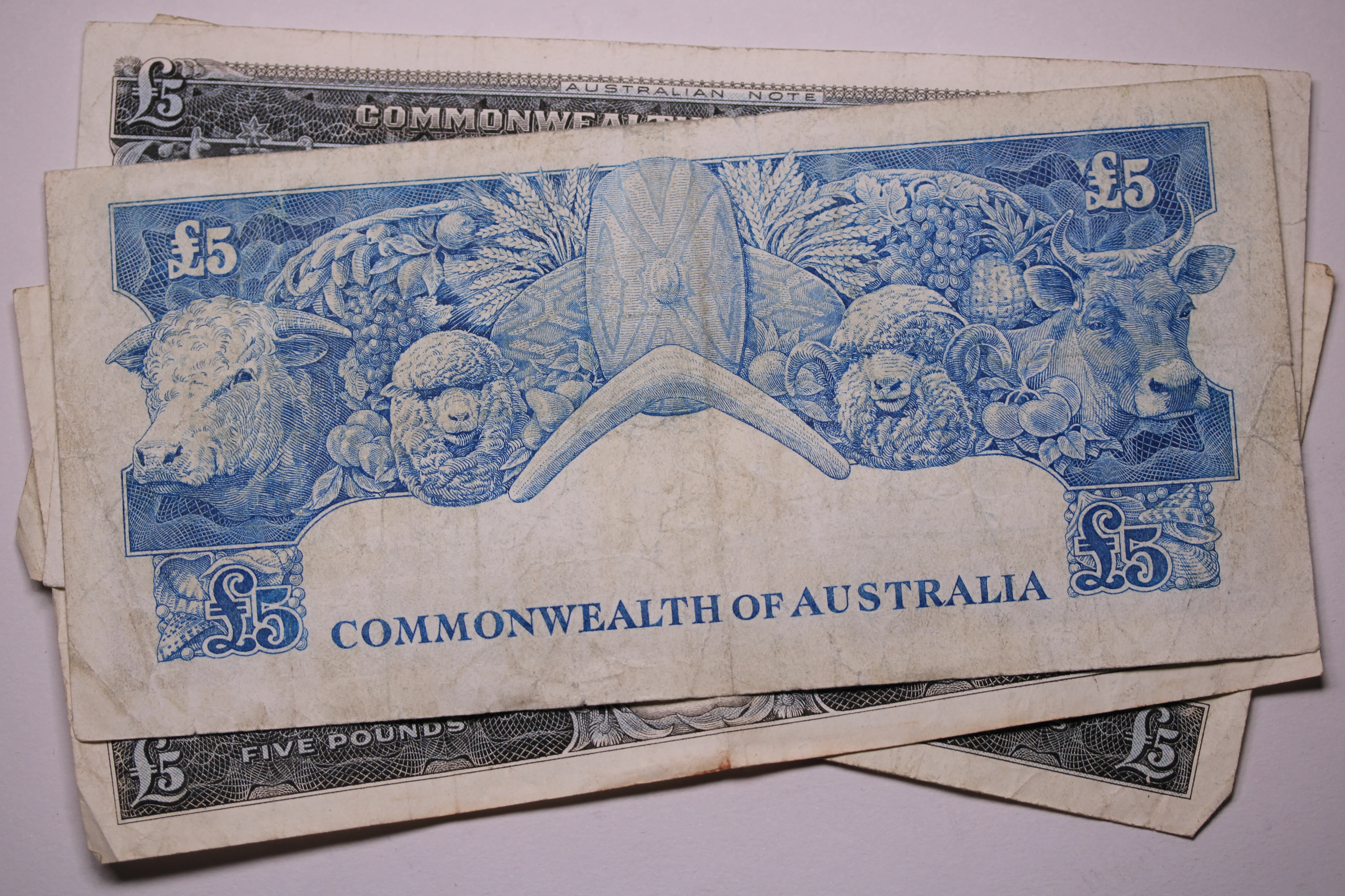 Australian Five Pound Paper Banknote Circulated - Image 2