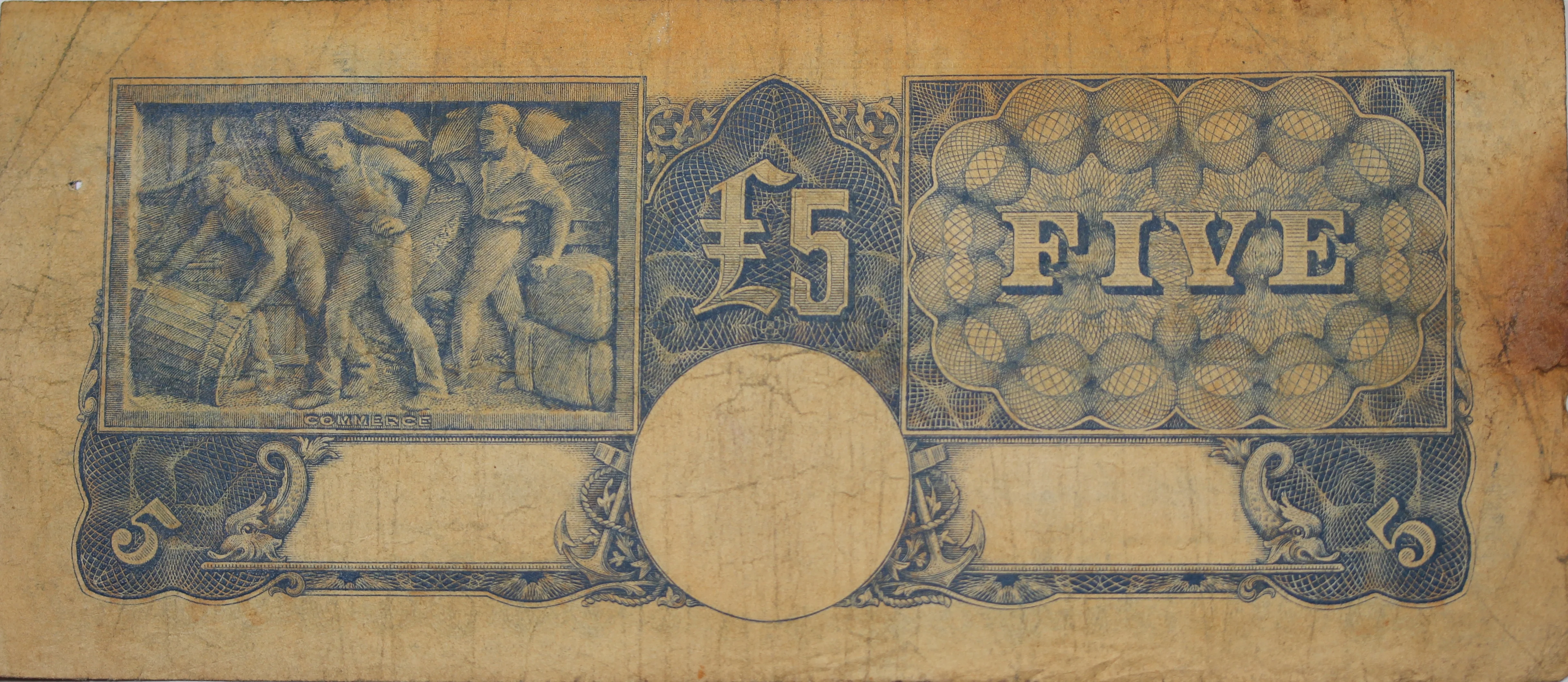Five Pounds 1949 Coombs/Watt aFine - Image 2