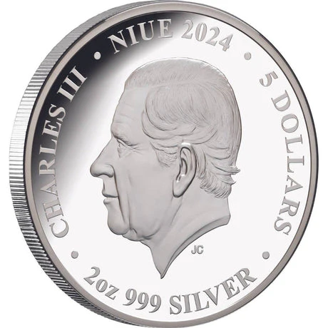Forces of Nature 2024 $5 Tornado Ultra High Relief 2oz Silver Proof Coin - Image 2