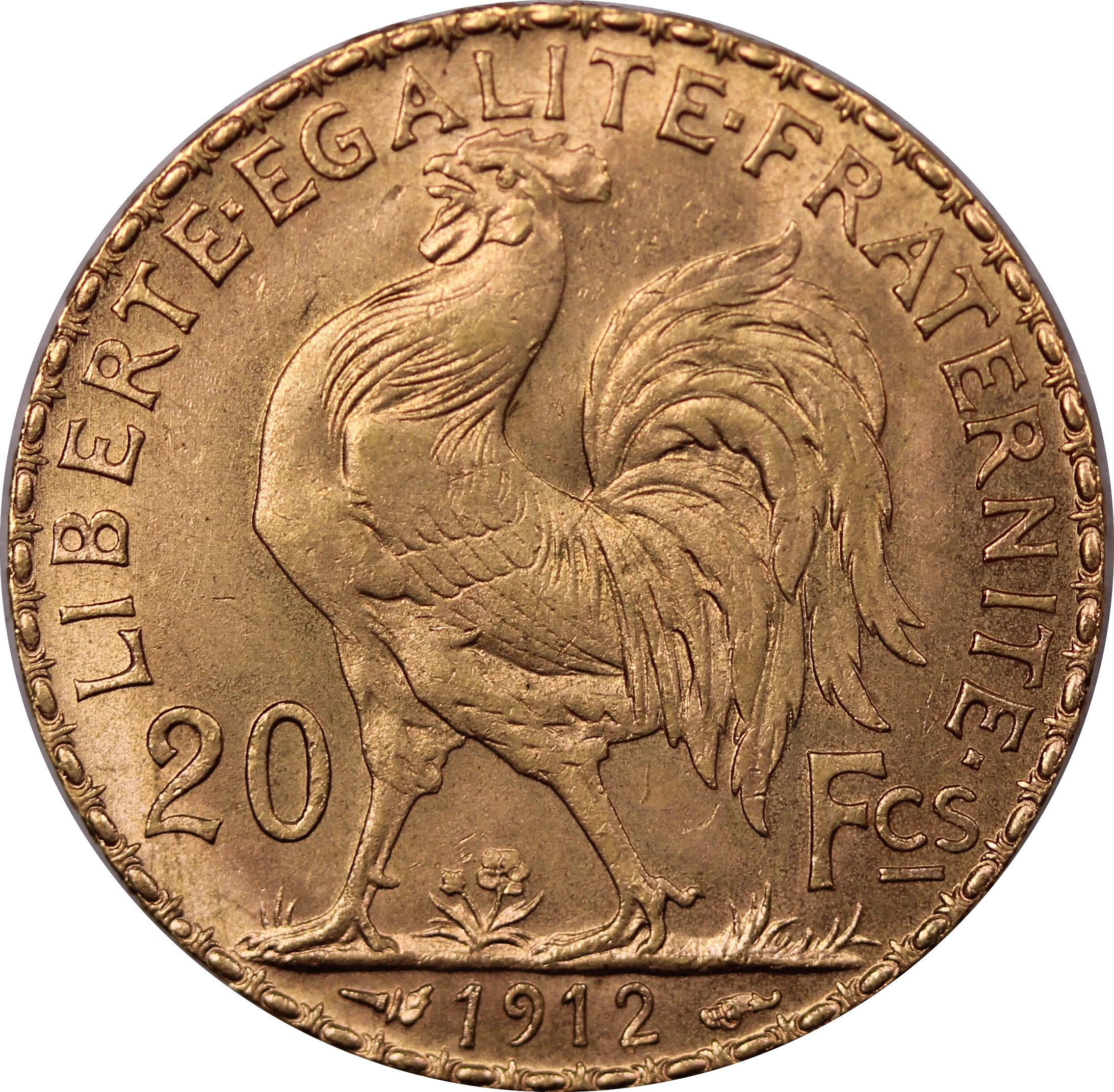 France 1912 20 Francs Gold Coin