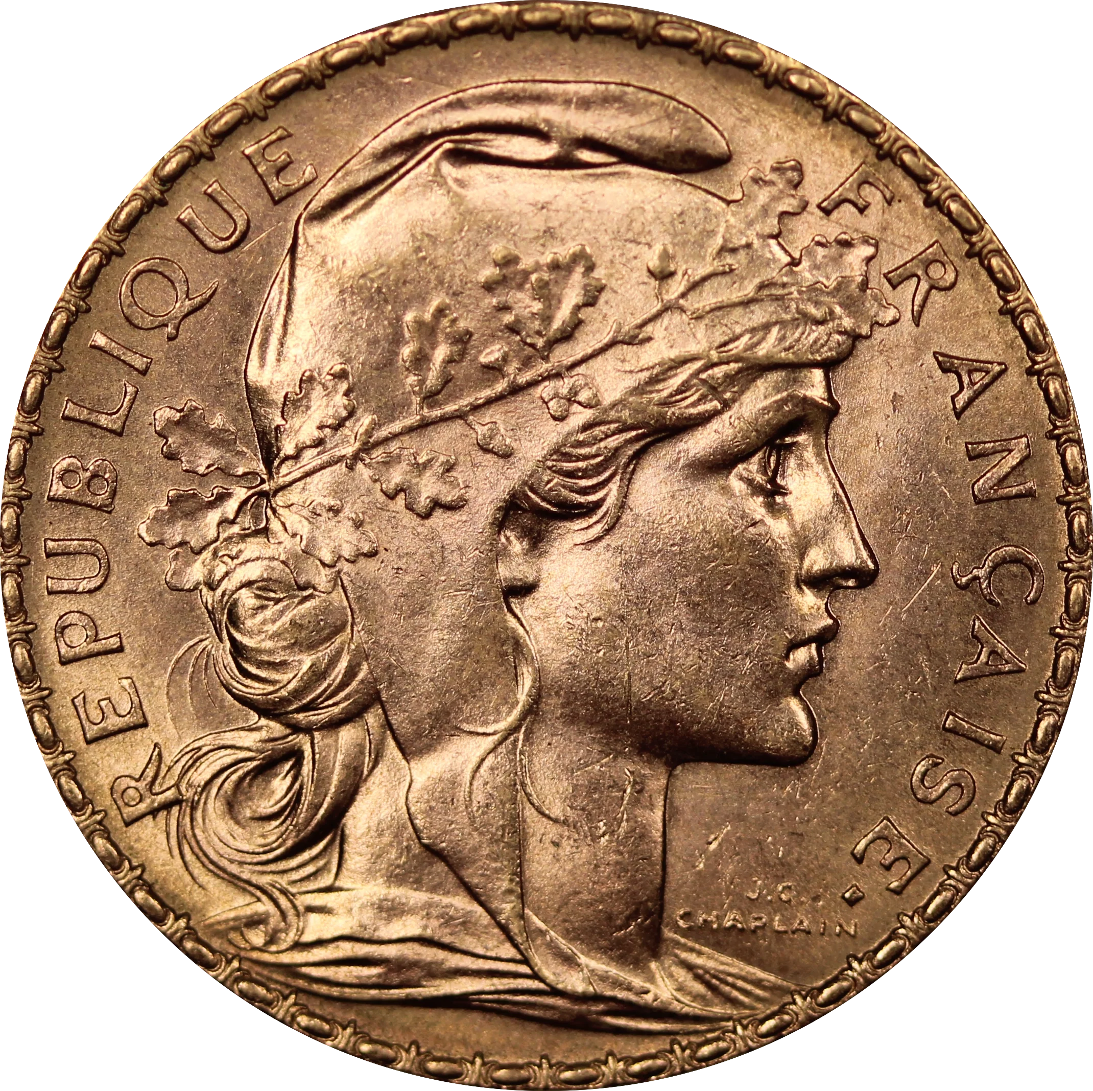 France 1912 20 Francs Gold Coin - Image 2