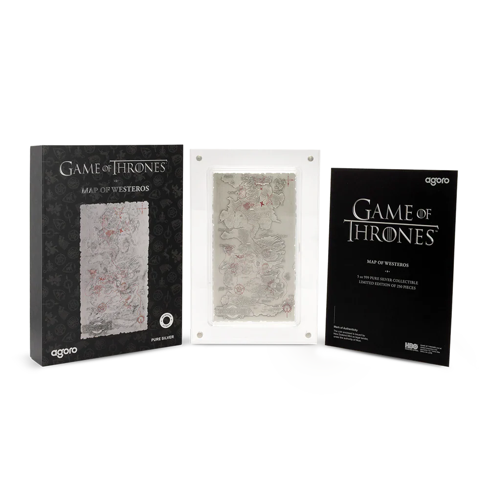 Game of Thrones™ - Map of Westeros 5oz Silver Collectible Coin - Image 5