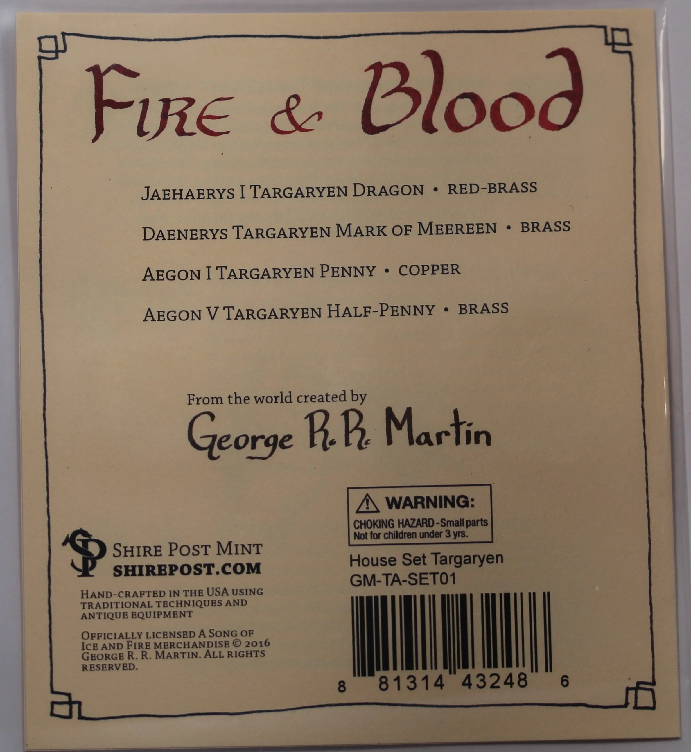 Game of Thrones House Targaryen 4-coin sets - Image 4
