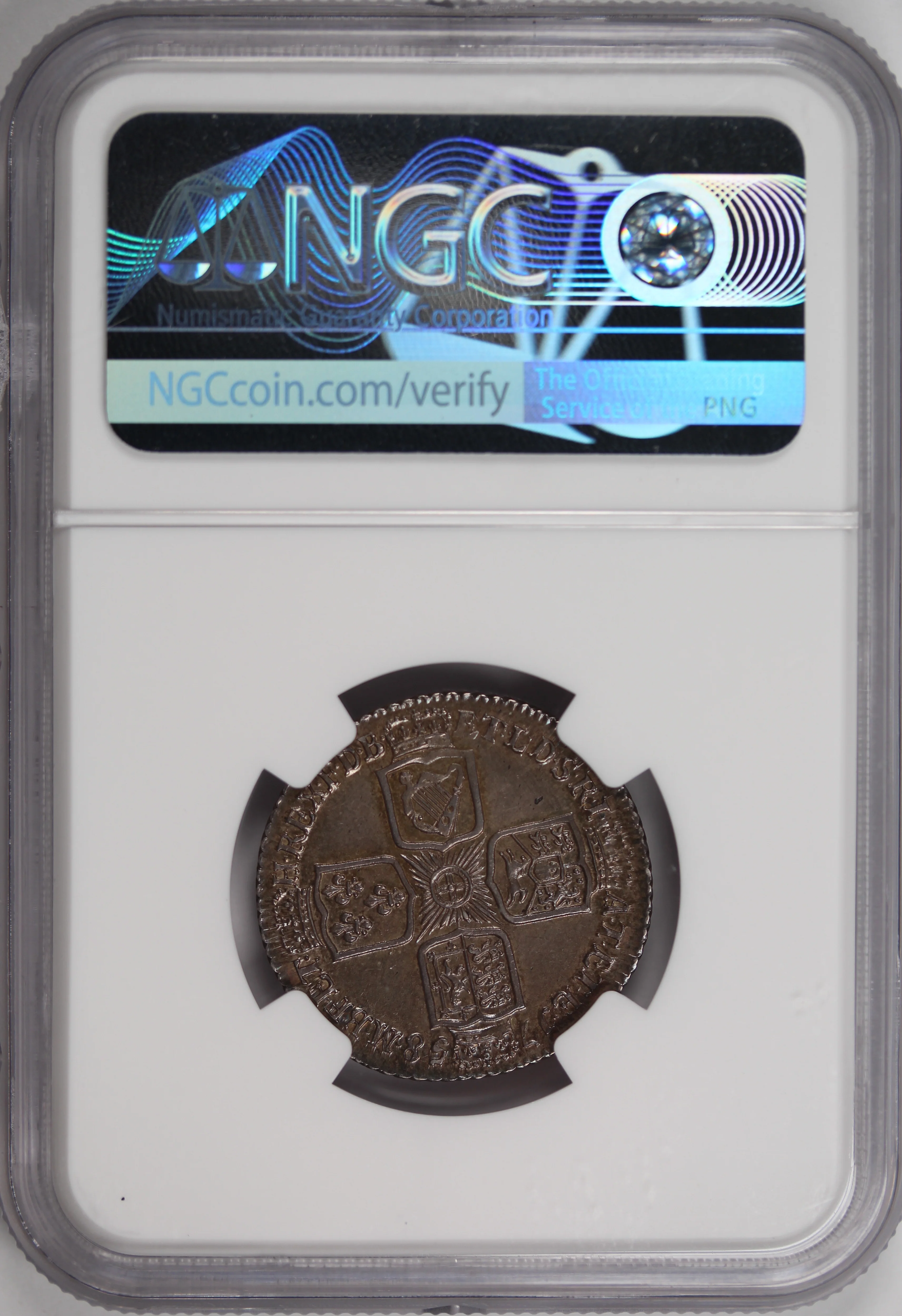 GB 1758 1 Shilling NGC MS62 - Image 2