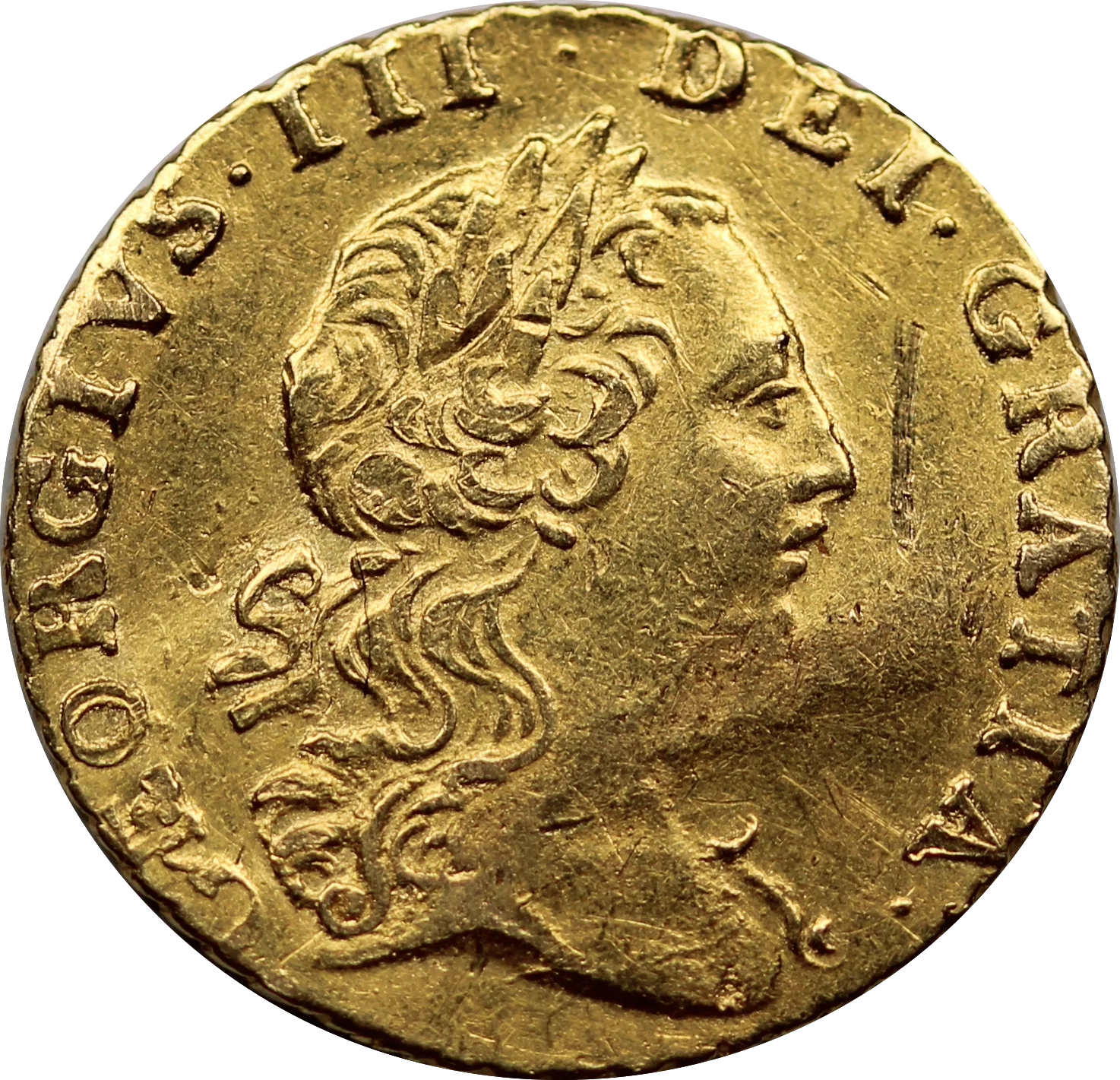 GB 1762 1/3 Gold Guinea VF (Test Bend) - Image 2
