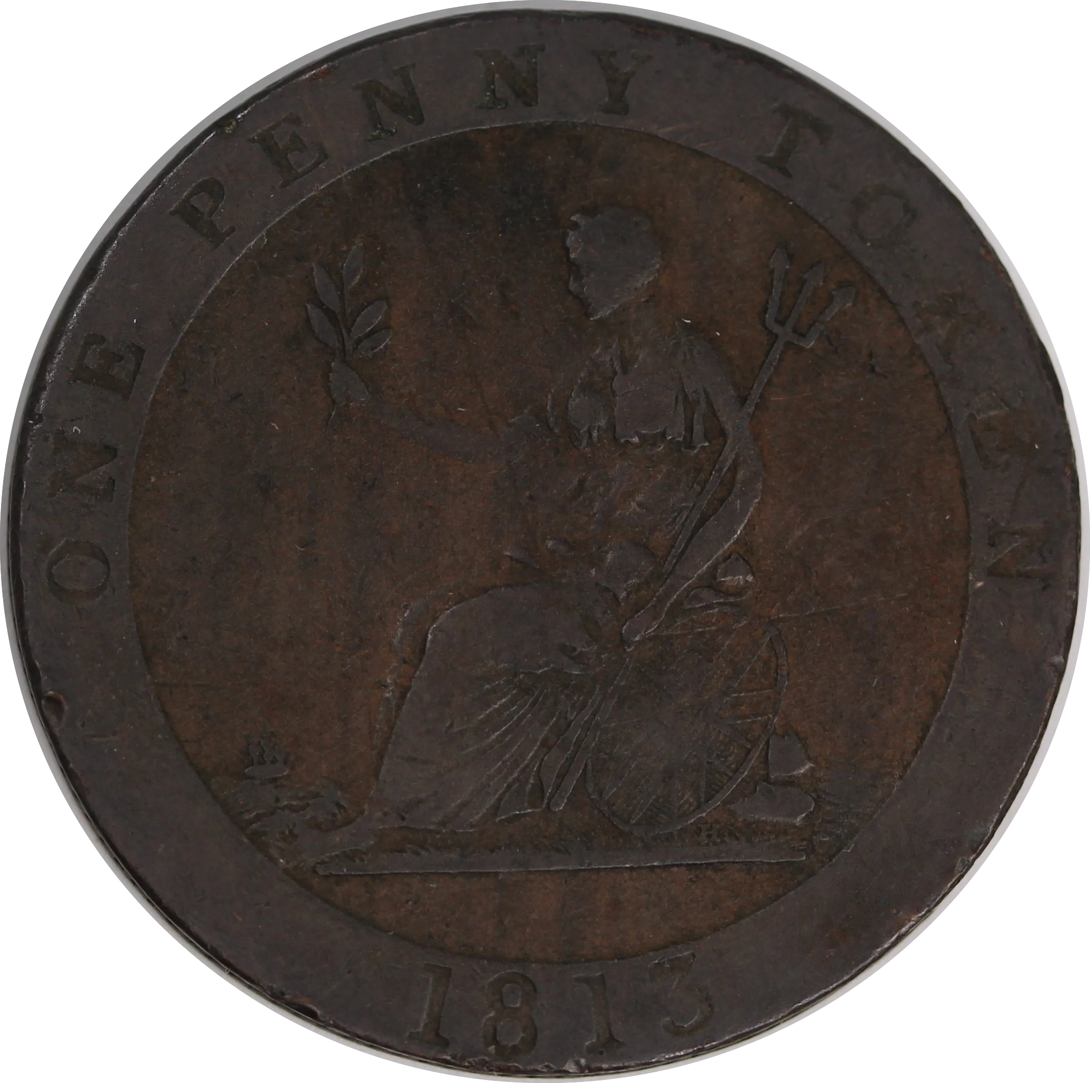 GB 1813 Penny Token Sheffield England, S. Hobson Button Manufacturer - Image 2