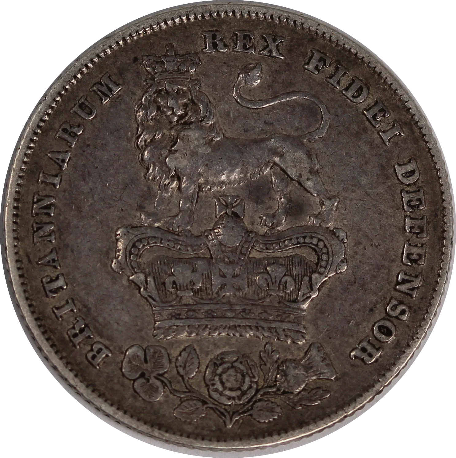 GB 1827 Shilling VF (Scarce Date)
