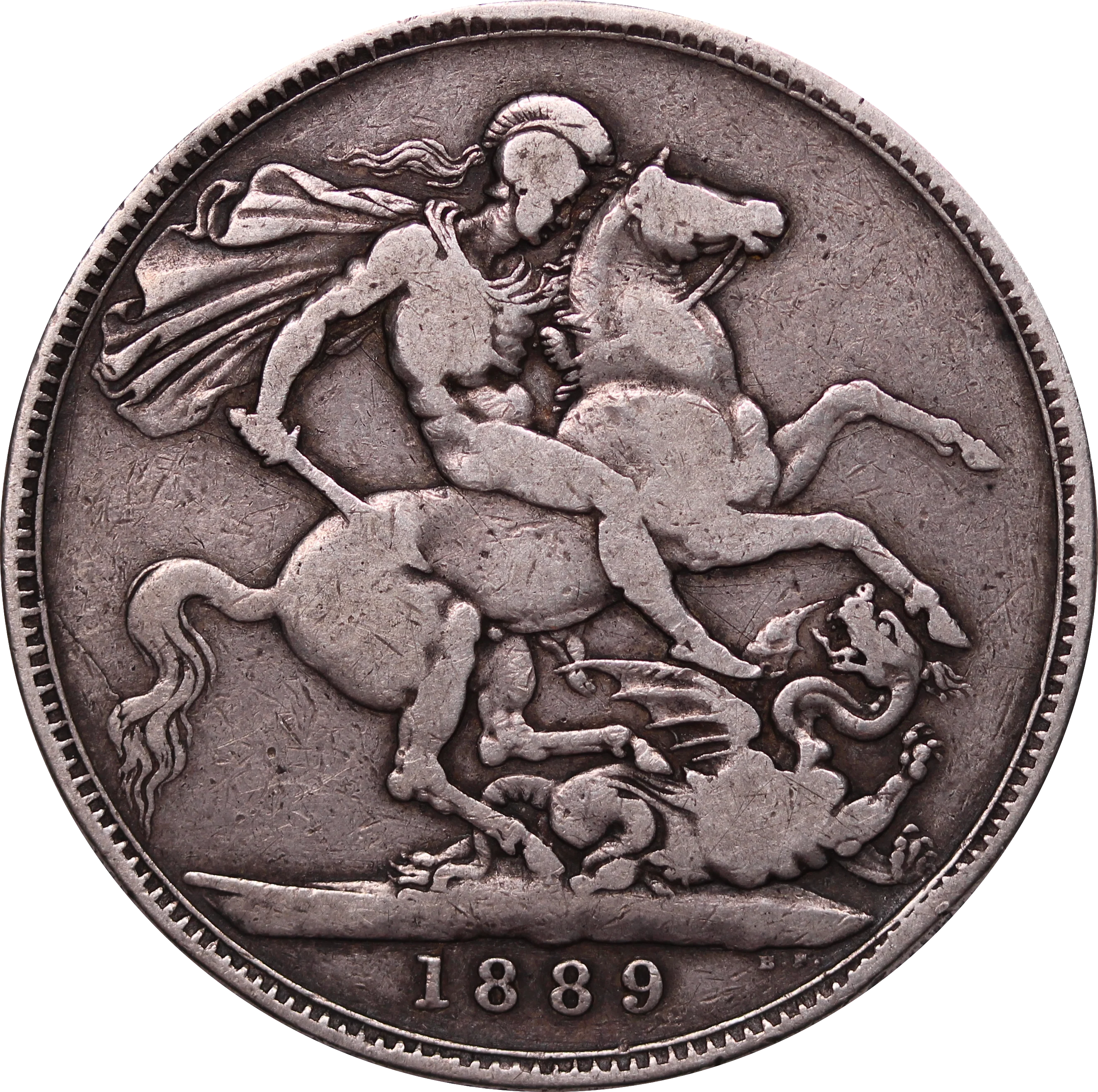 GB 1889 Silver Crown Coin Fine