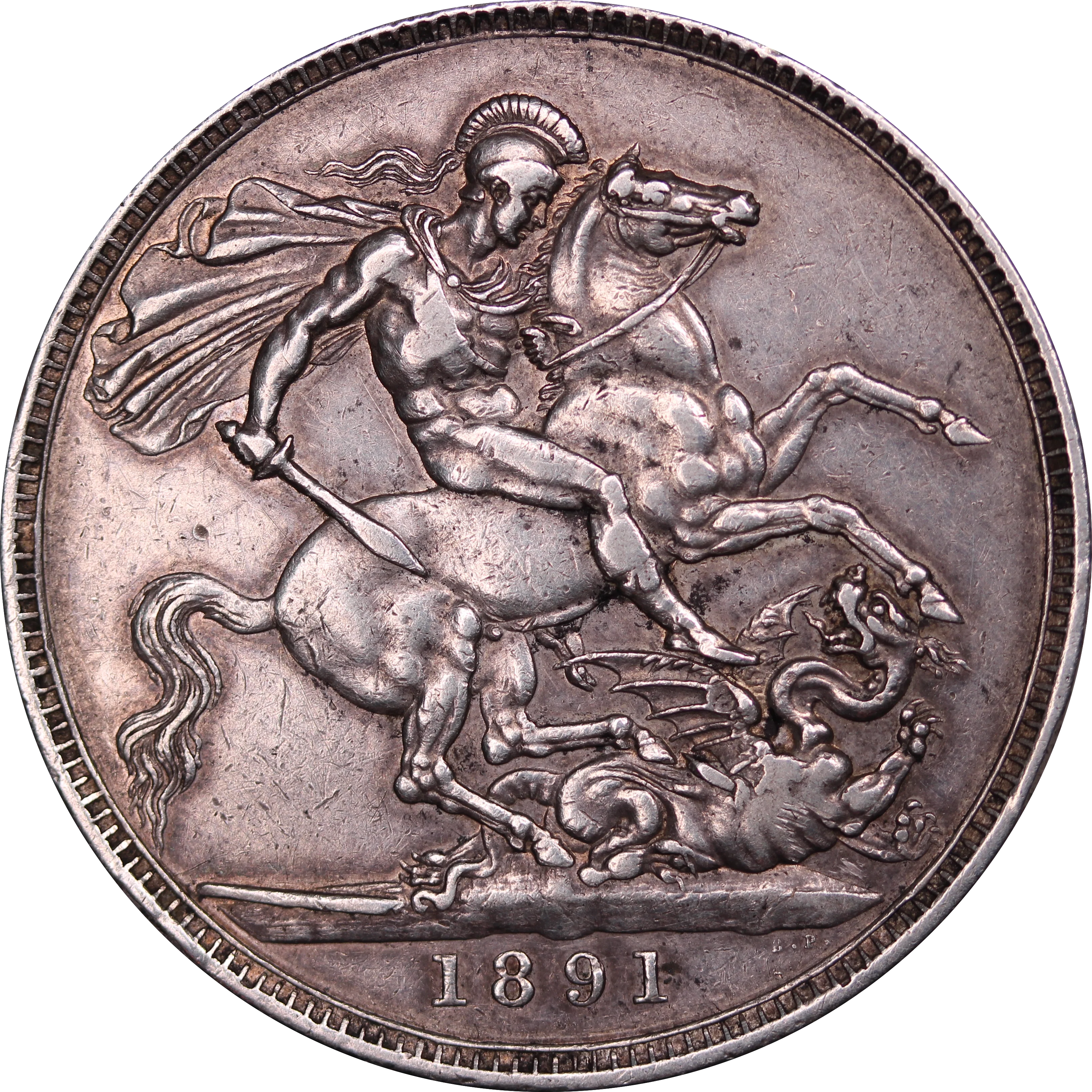 GB 1891 Crown aVF