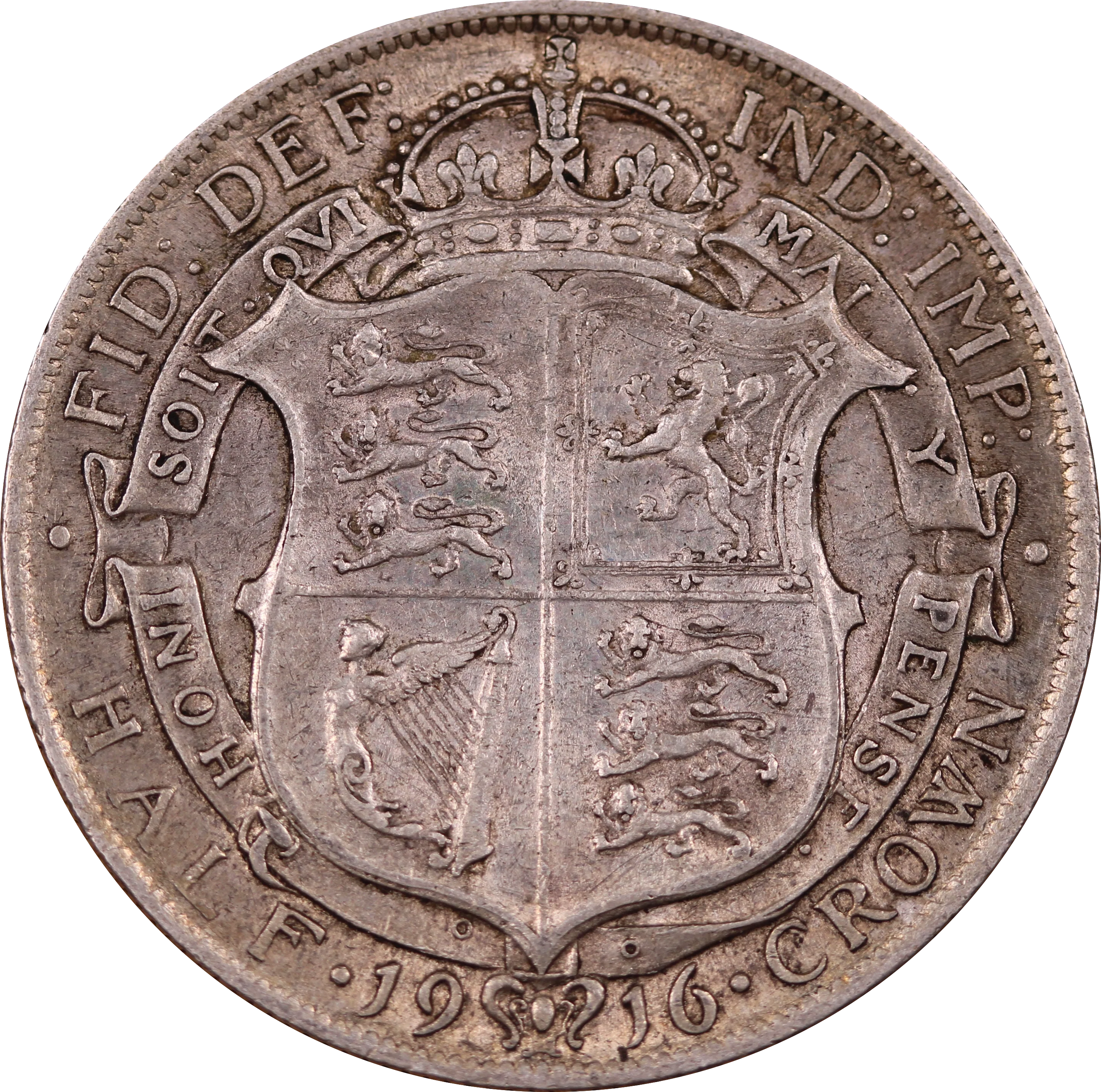 GB 1916 Half Crown Circulated