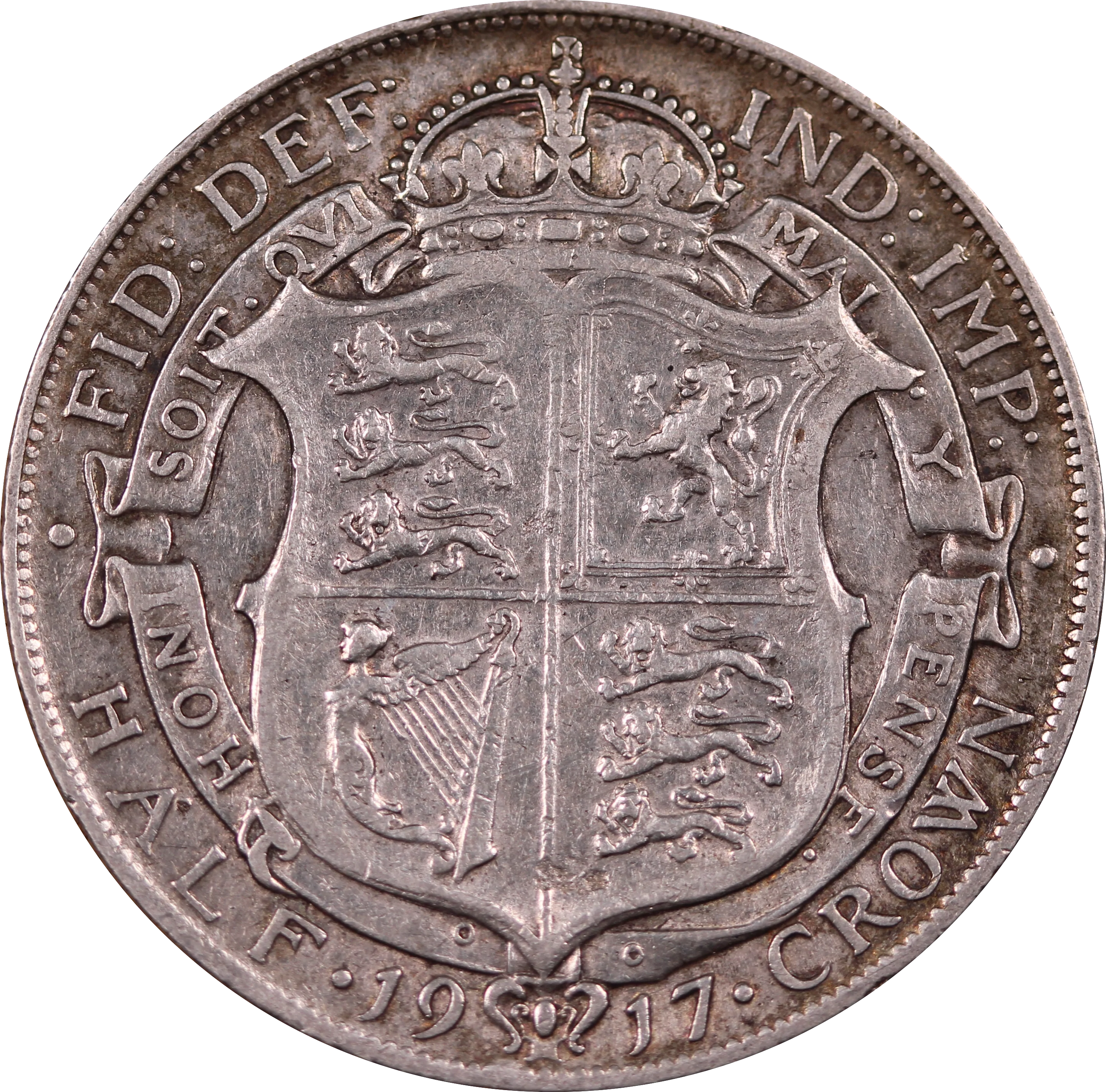 GB 1917 Half Crown Circulated