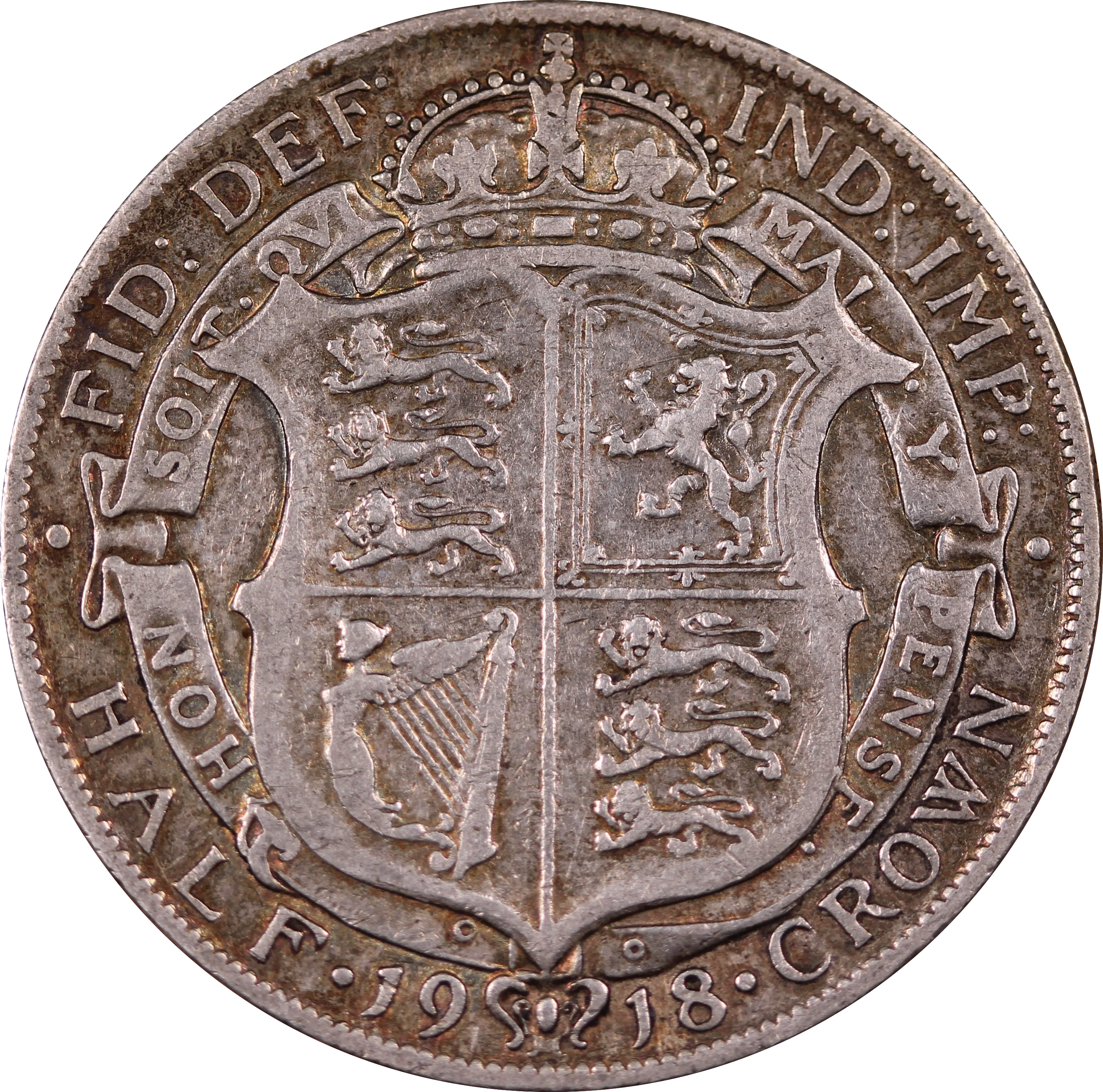 GB 1918 Half Crown Circulated