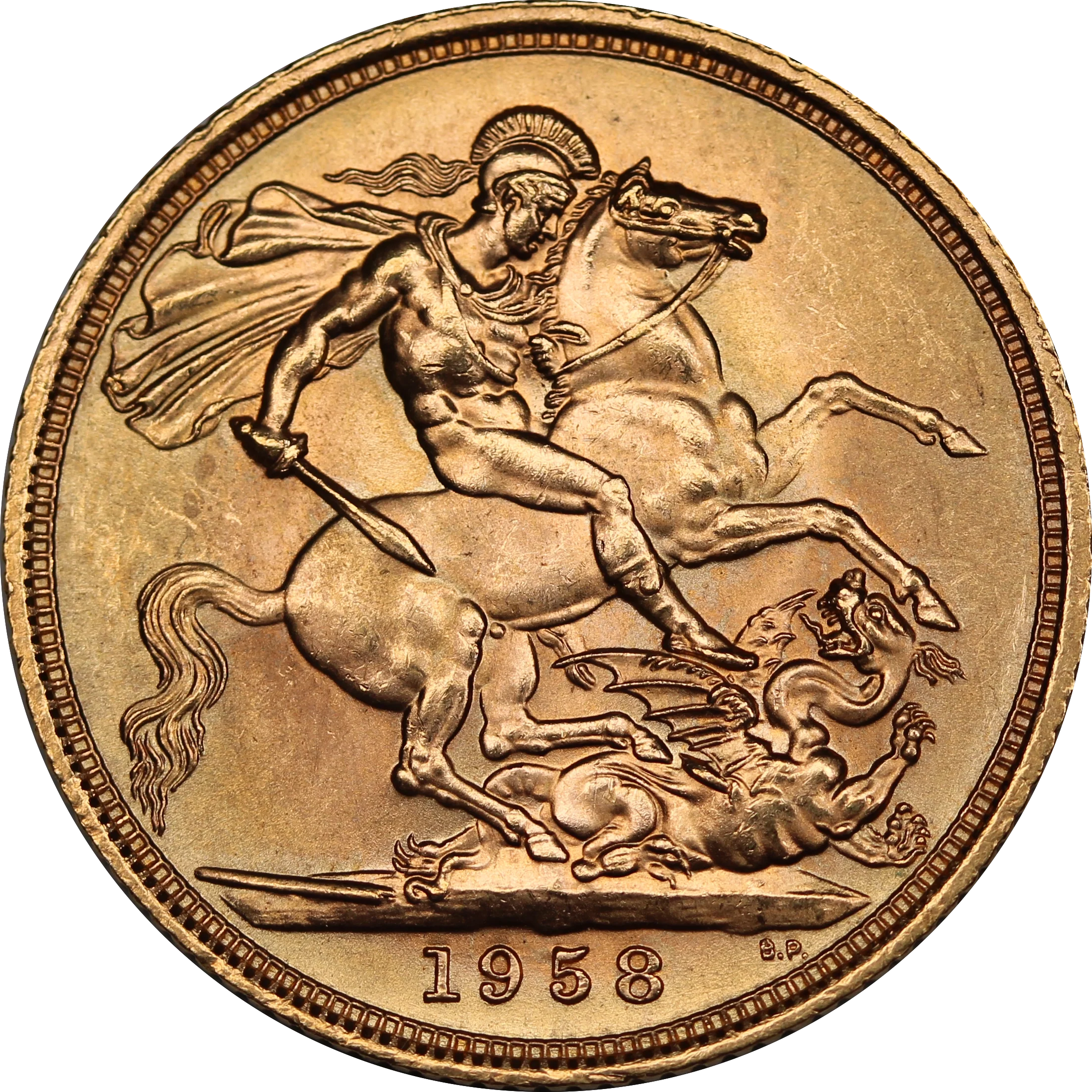 GB 1958 Queen Elizabeth II Gold Sovereign UNC