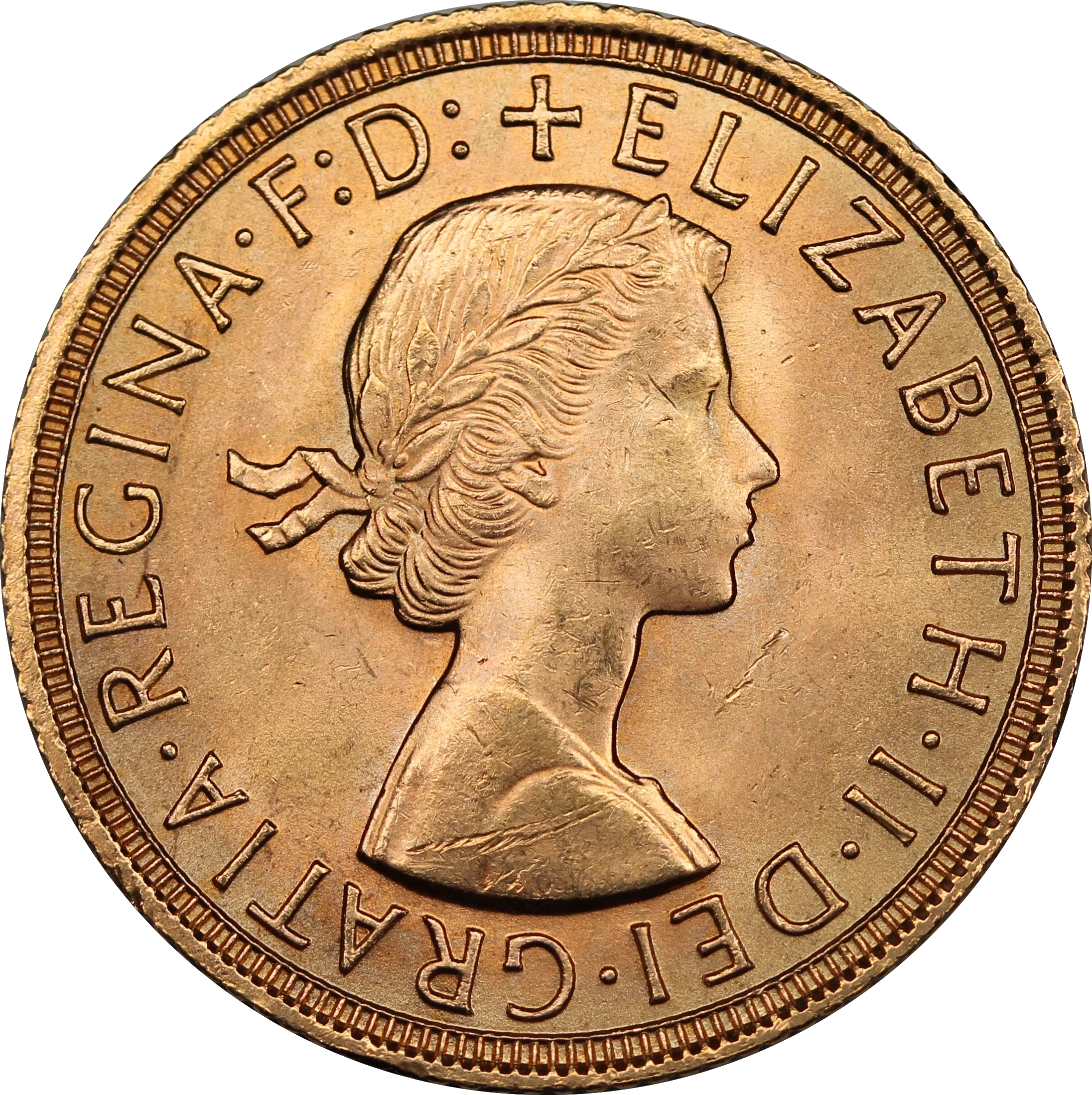 GB 1958 Queen Elizabeth II Gold Sovereign UNC - Image 2