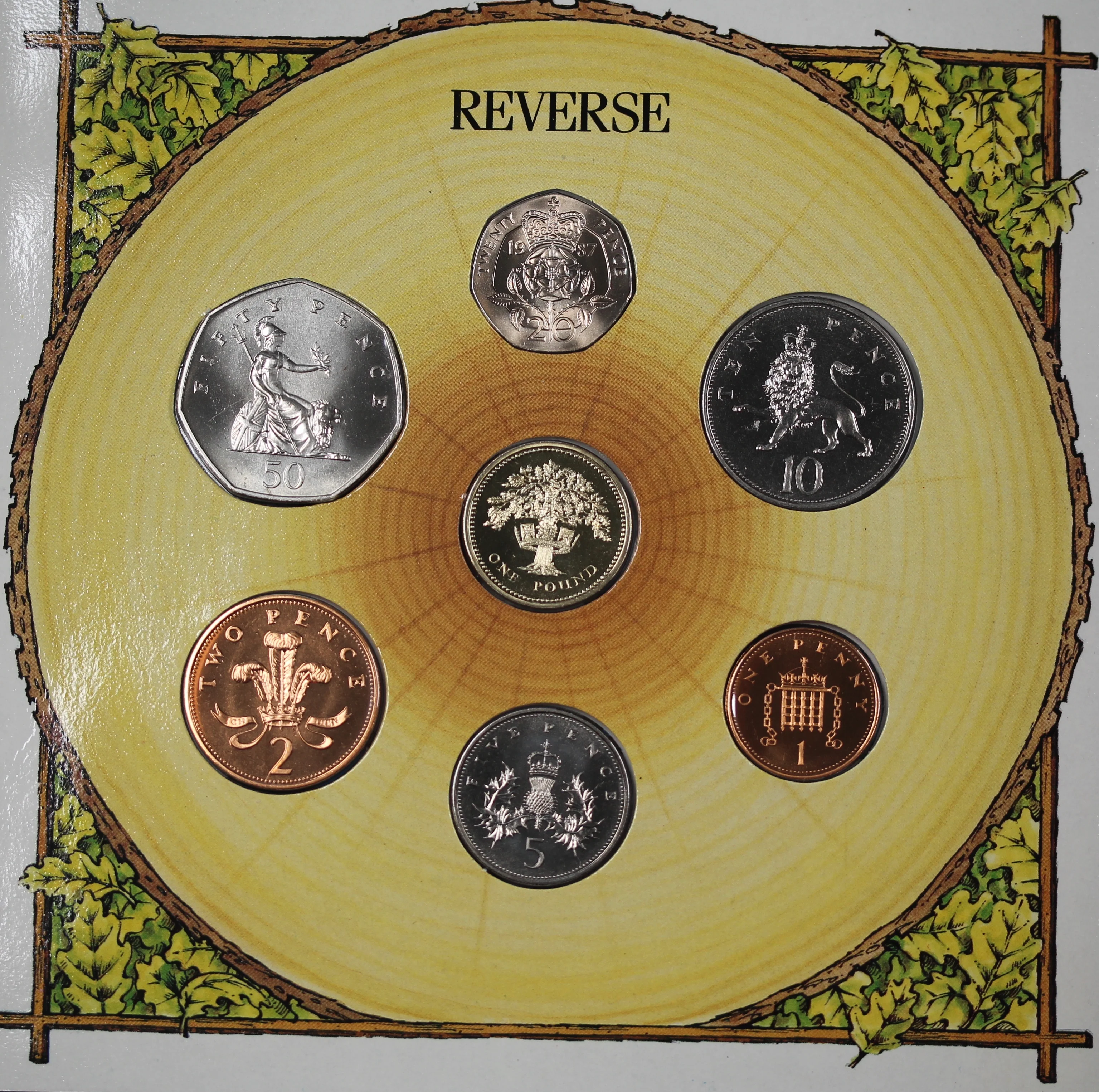 GB 1987 Brilliant Uncirculated Coin Set - Image 2