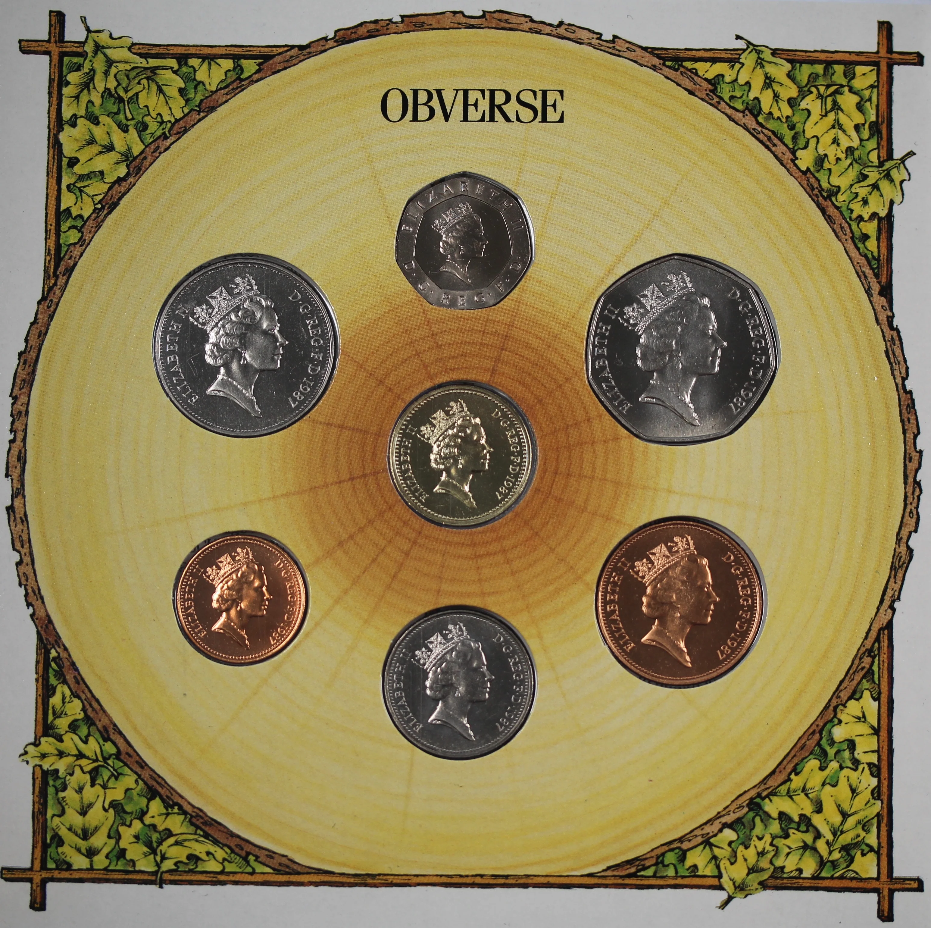 GB 1987 Brilliant Uncirculated Coin Set - Image 3