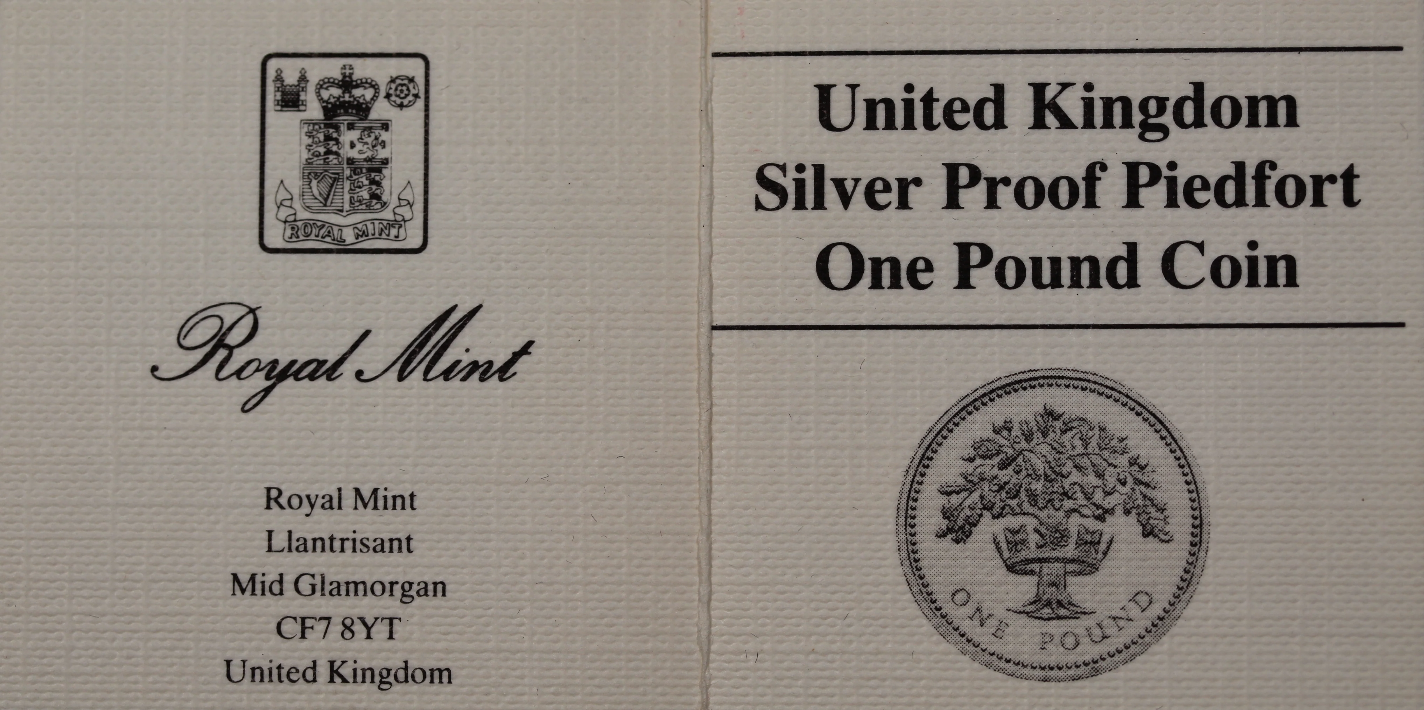 GB 1987 One Pound Piedfort Silver Coin - Image 4