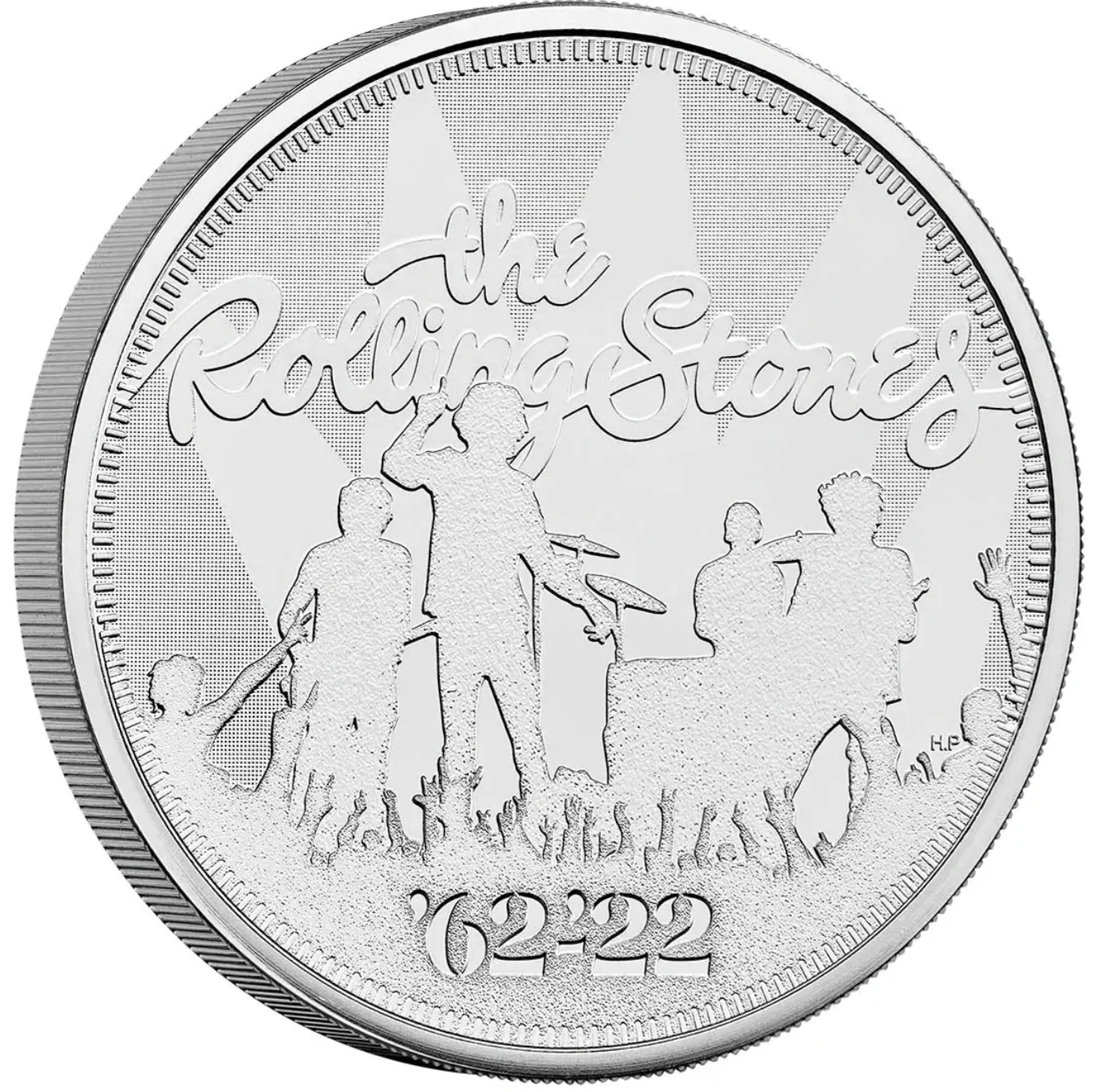 GB 2022 The Rolling Stones 5 Pound Brilliant Uncirculated Coin - Image 2