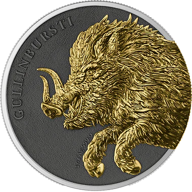 Germania Mint 2025 Germania Beasts: Gullinbursti Geminus 2 X 1oz .9999 Silver Gold and Black Edition - Image 3