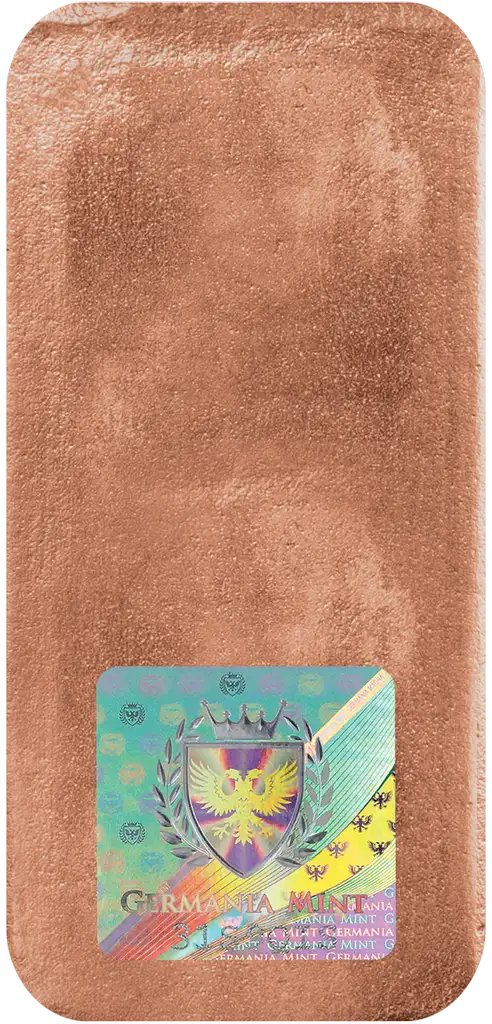 Germania Mint Copper Cast Bar 1kg - Image 2